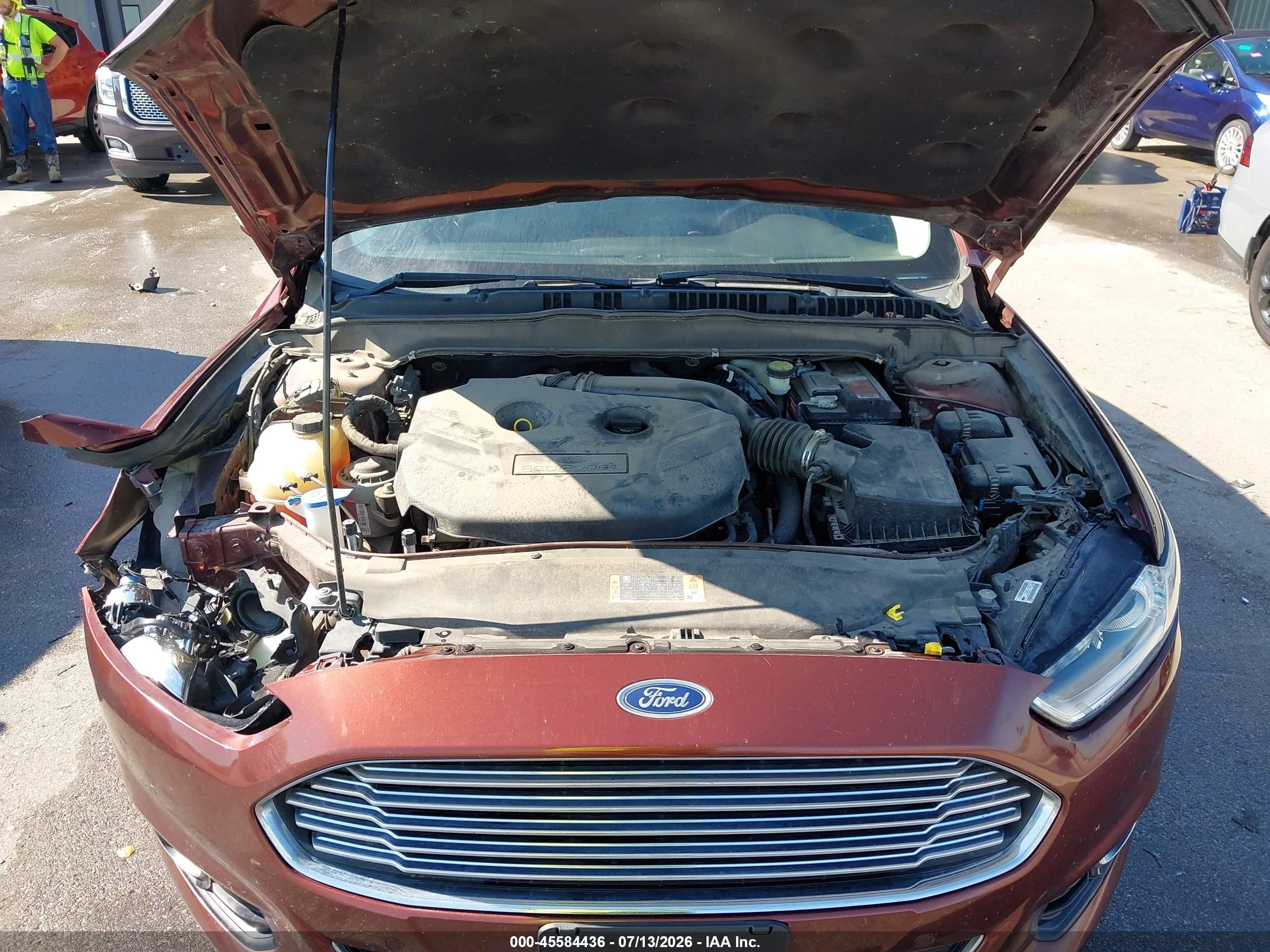 2015 Ford Fusion Titanium Maroon vin: 3FA6P0K92FR234205
