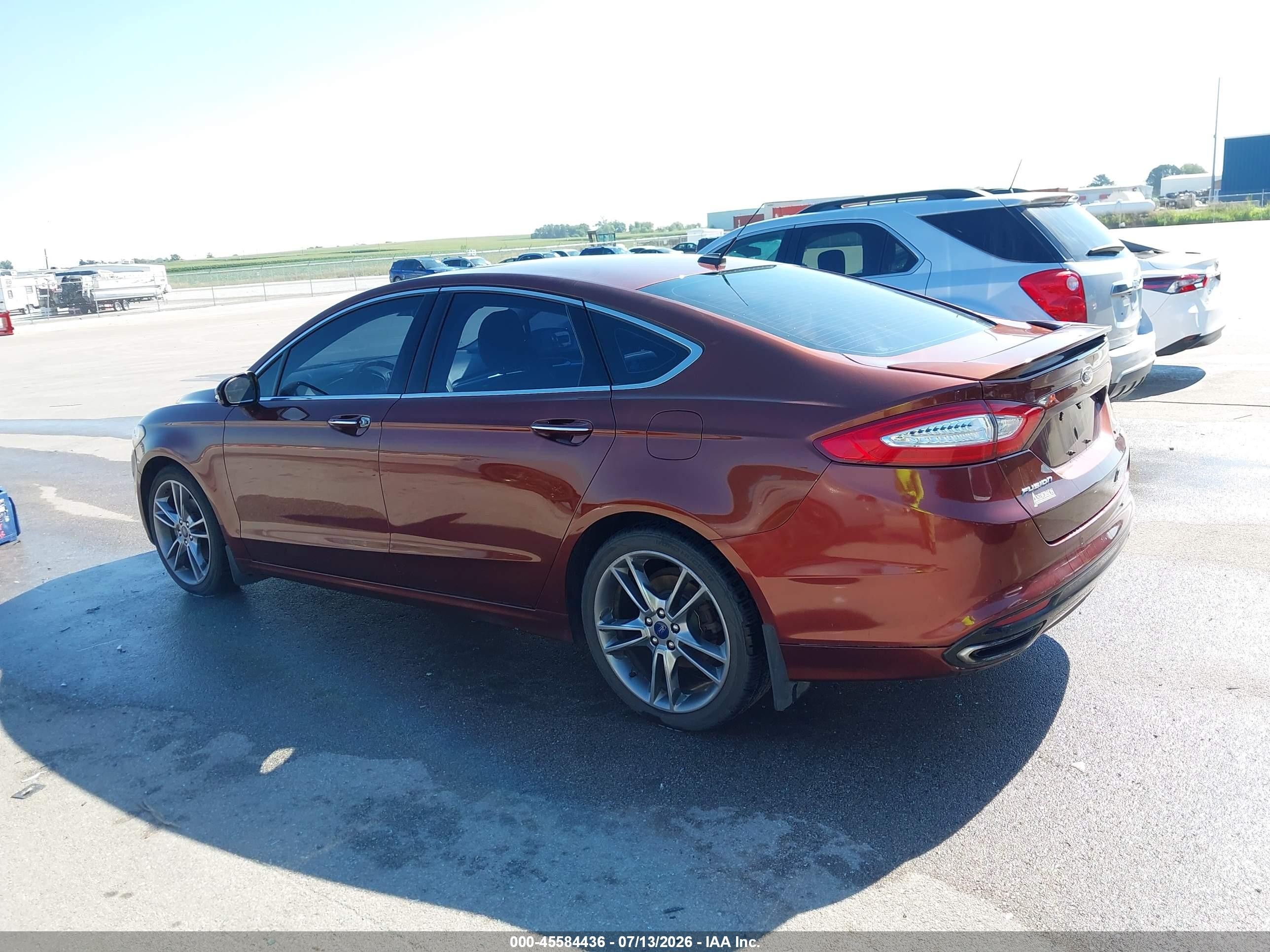 2015 Ford Fusion Titanium Maroon vin: 3FA6P0K92FR234205