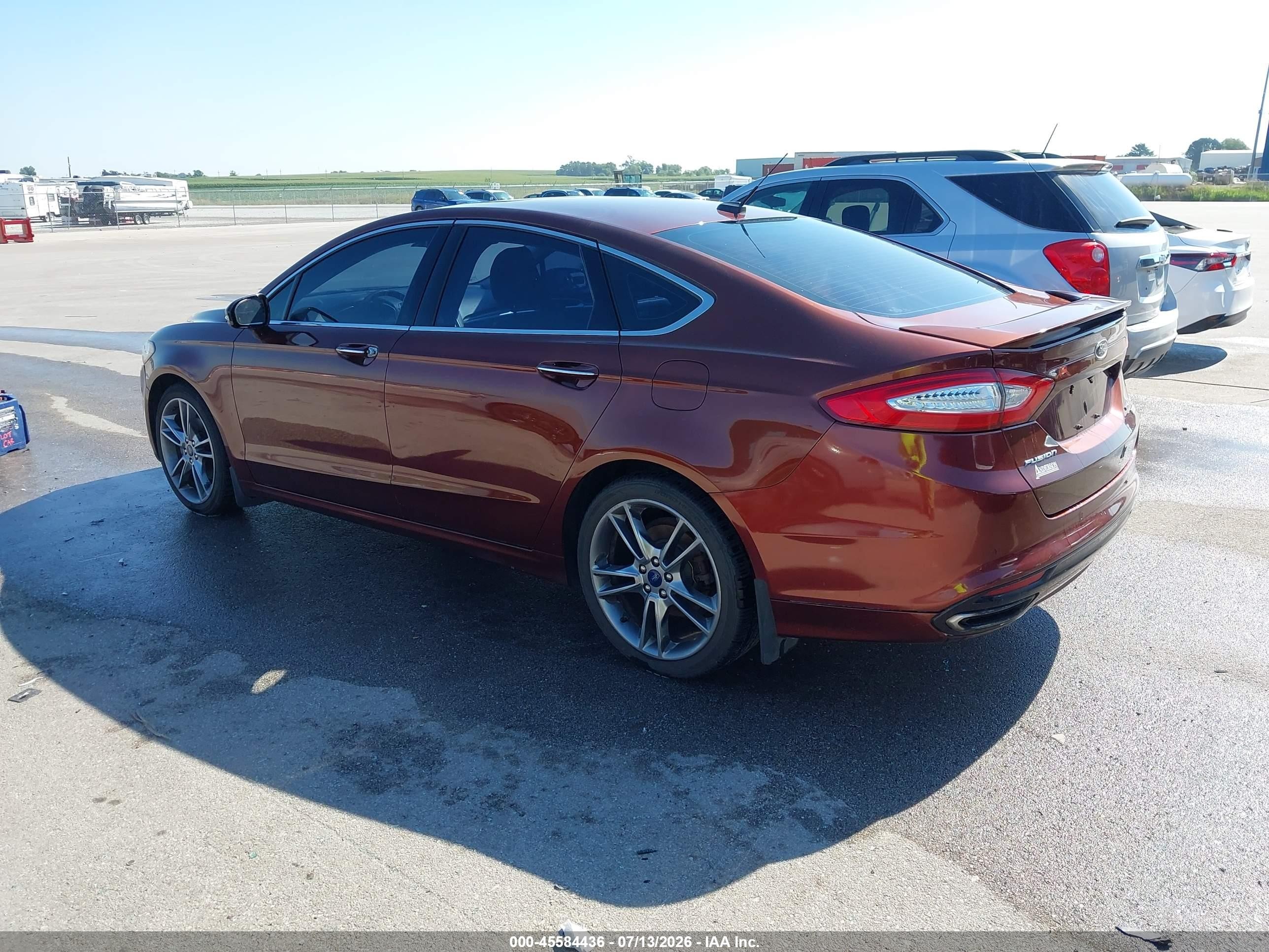 2015 Ford Fusion Titanium Maroon vin: 3FA6P0K92FR234205
