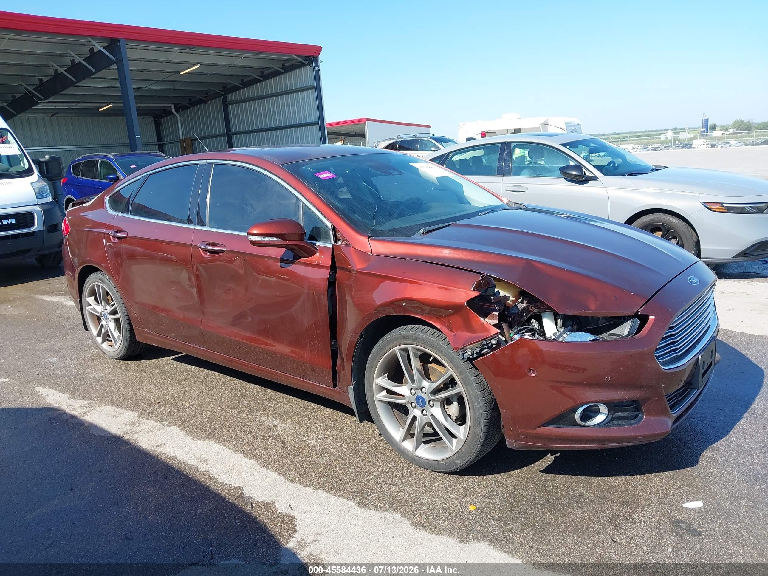 2015 Ford Fusion Titanium Maroon vin: 3FA6P0K92FR234205