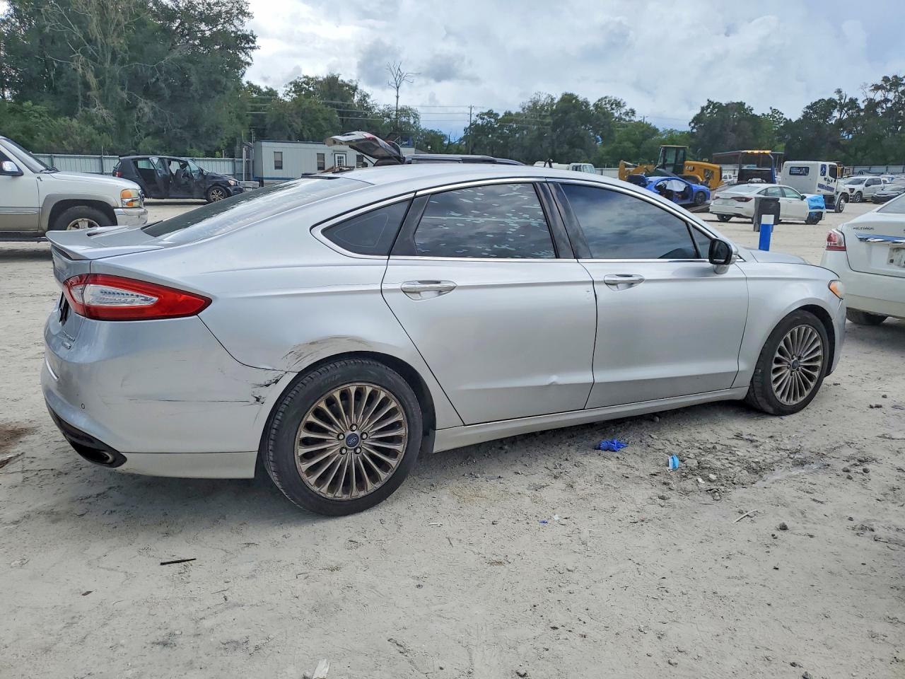 2015 Ford Fusion Titanium Silver vin: 3FA6P0K92FR267396