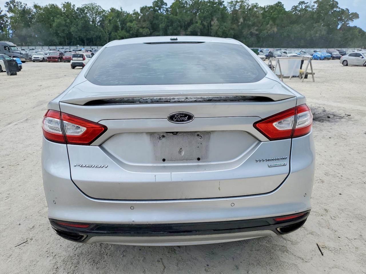 2015 Ford Fusion Titanium Silver vin: 3FA6P0K92FR267396