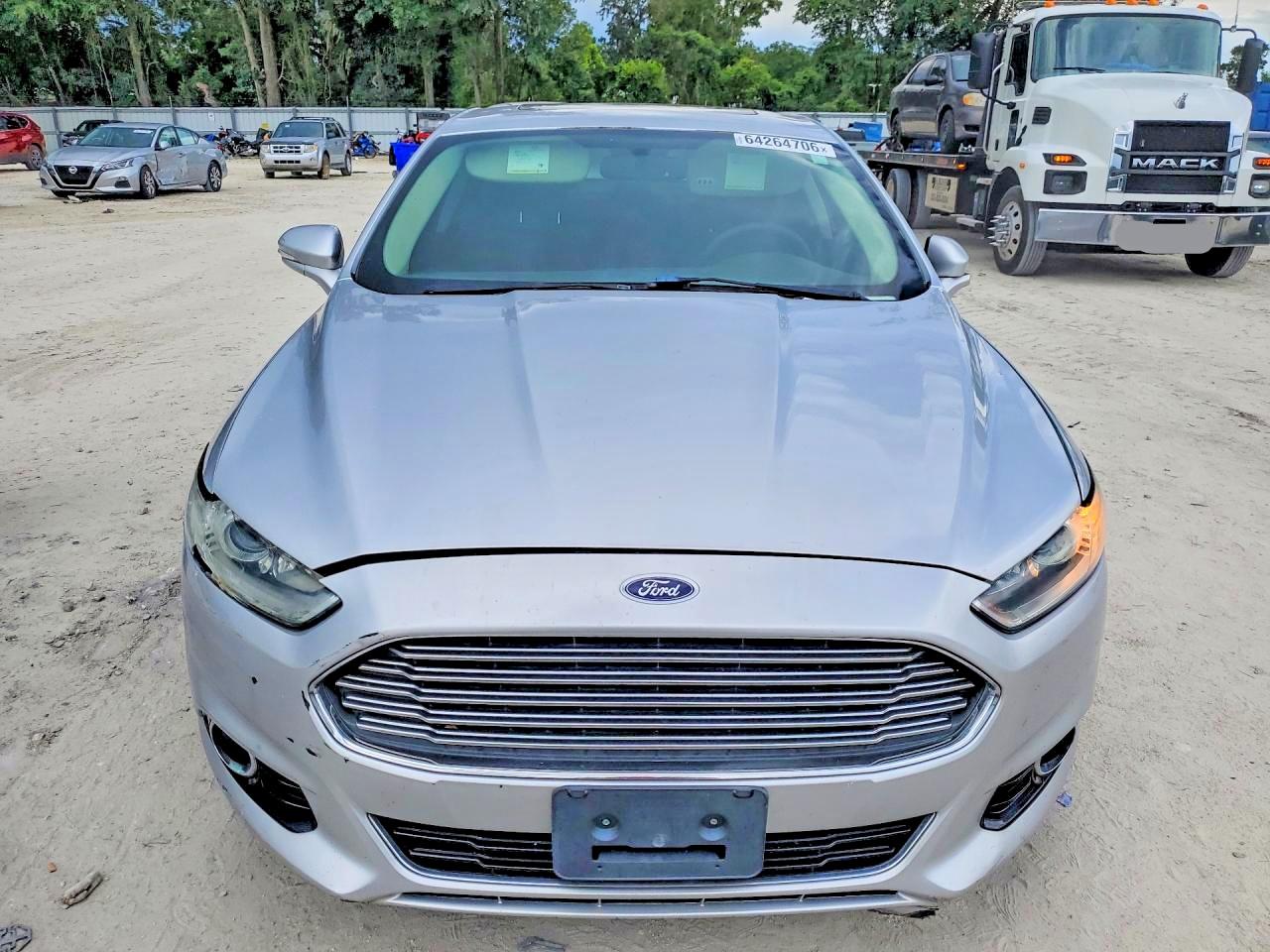 2015 Ford Fusion Titanium Silver vin: 3FA6P0K92FR267396