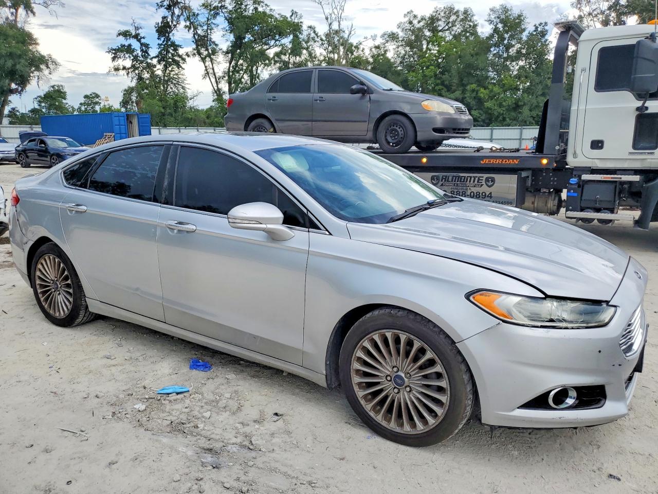 2015 Ford Fusion Titanium Silver vin: 3FA6P0K92FR267396