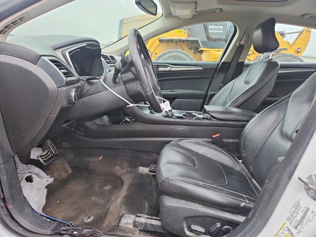 2015 Ford Fusion Titanium White vin: 3FA6P0K92FR282335