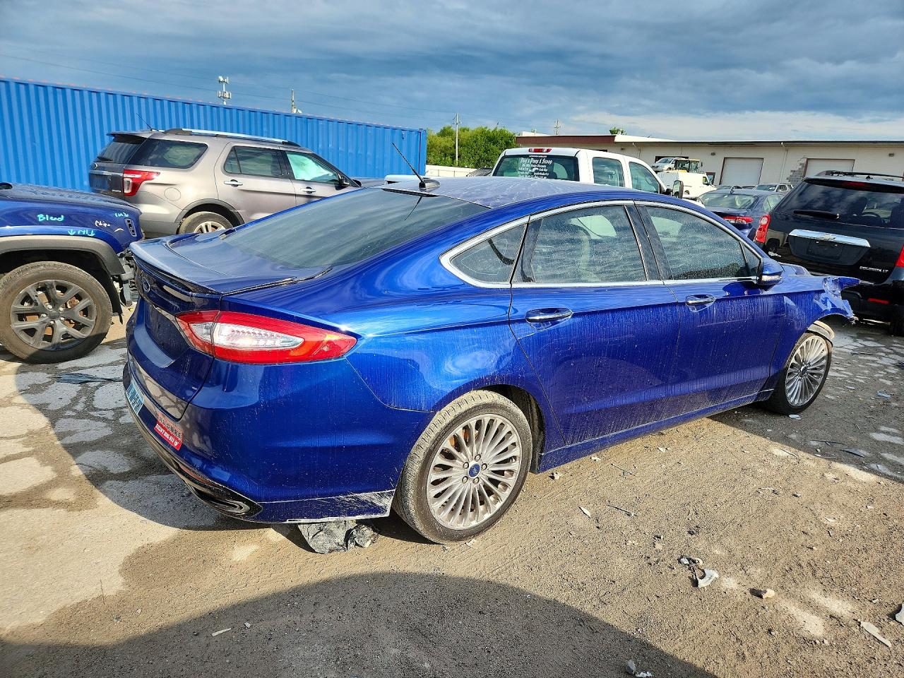2015 Ford Fusion Titanium Blue vin: 3FA6P0K92FR297093
