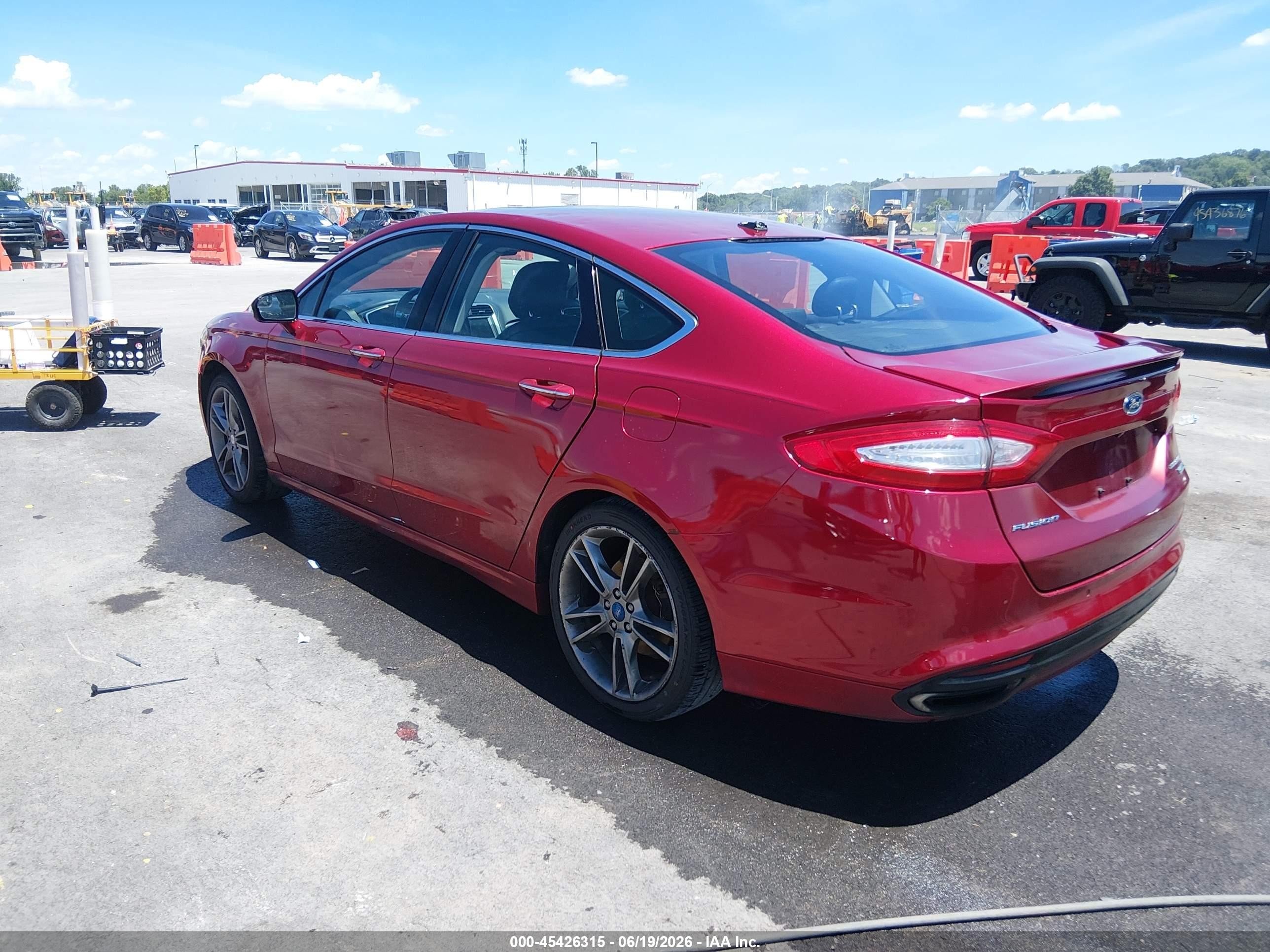 2013 Ford Fusion Titanium Красный vin: 3FA6P0K93DR127273