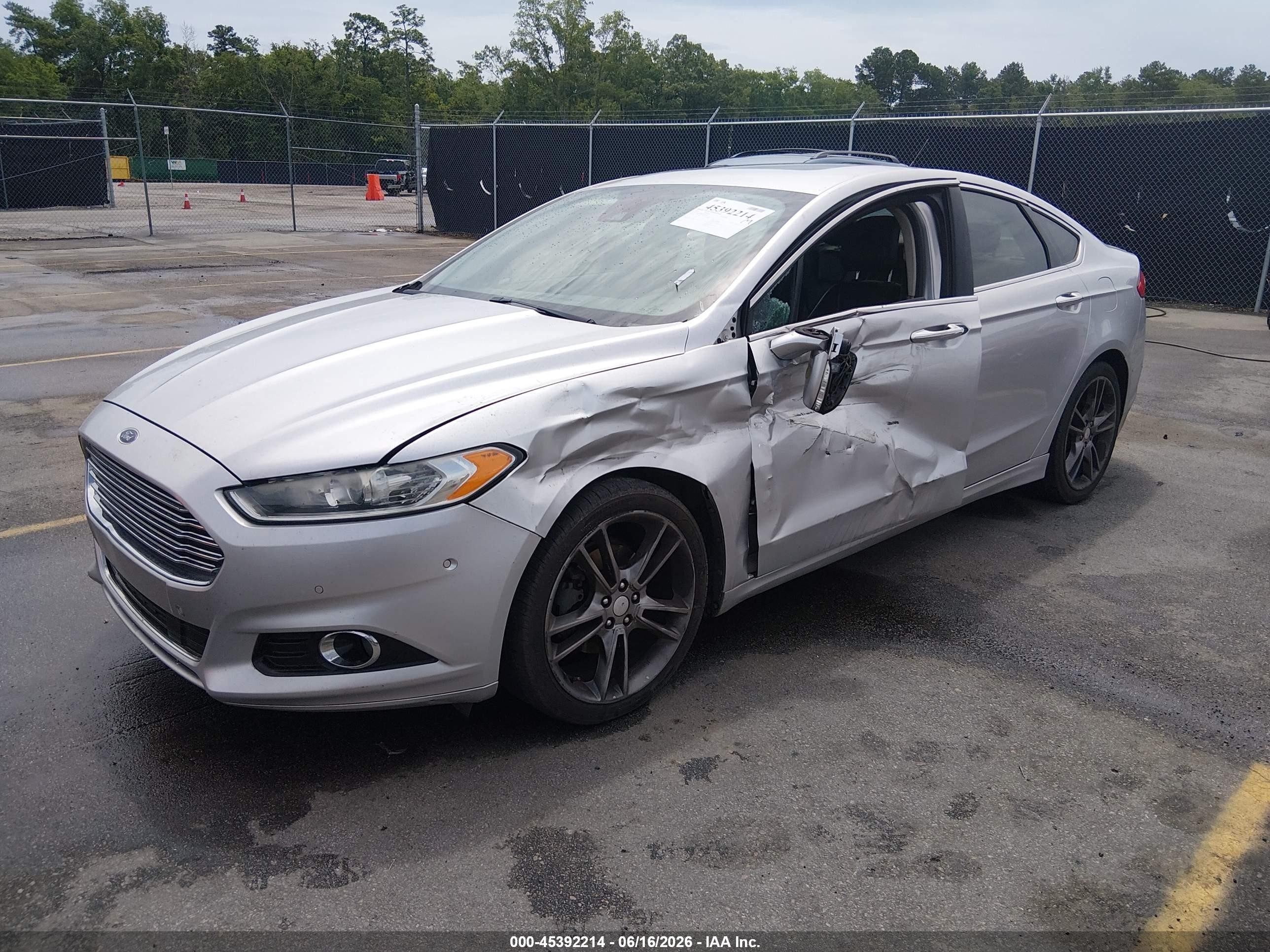 2013 Ford Fusion Titanium Silver vin: 3FA6P0K93DR137740