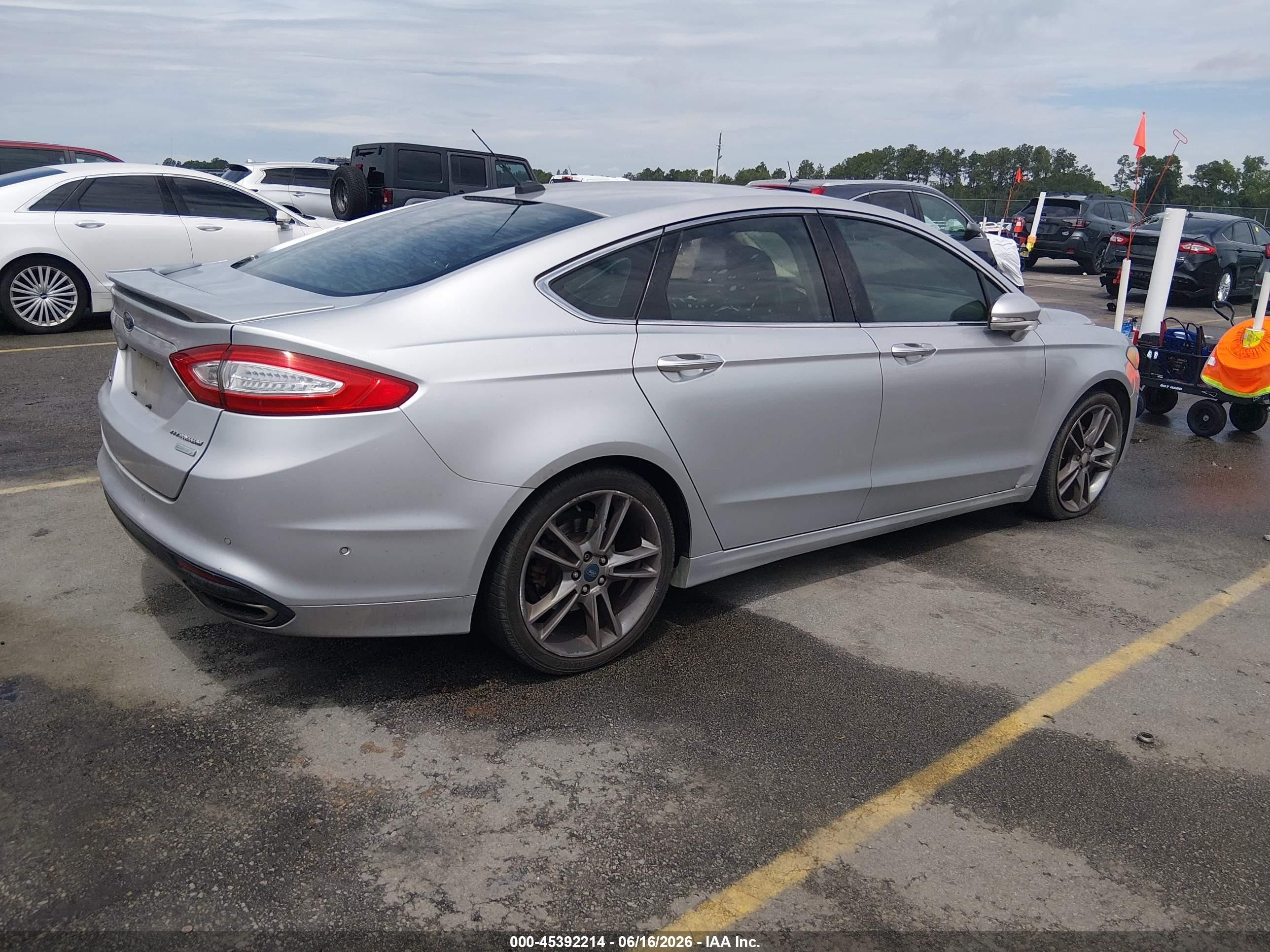2013 Ford Fusion Titanium Silver vin: 3FA6P0K93DR137740
