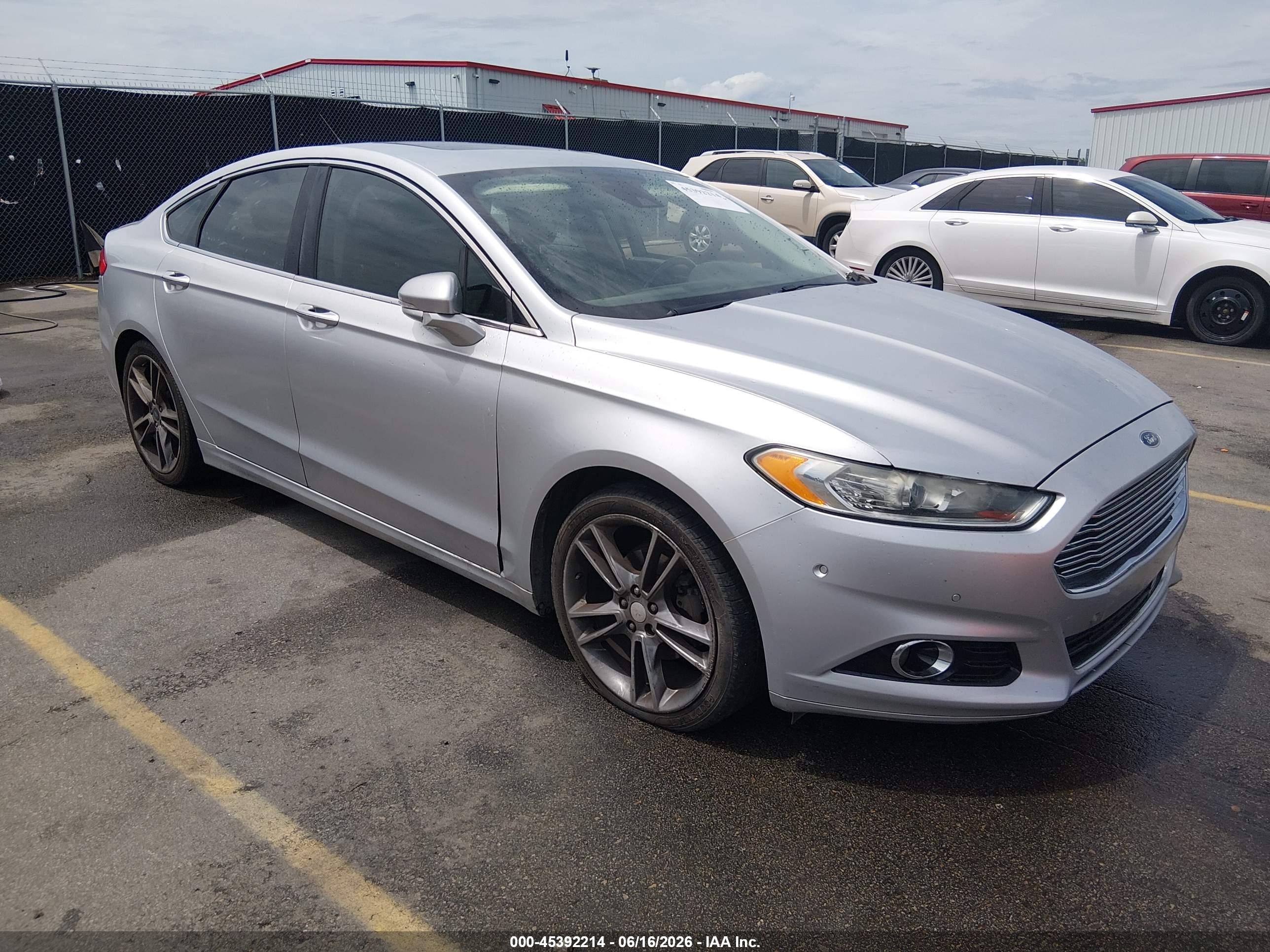 2013 Ford Fusion Titanium Silver vin: 3FA6P0K93DR137740