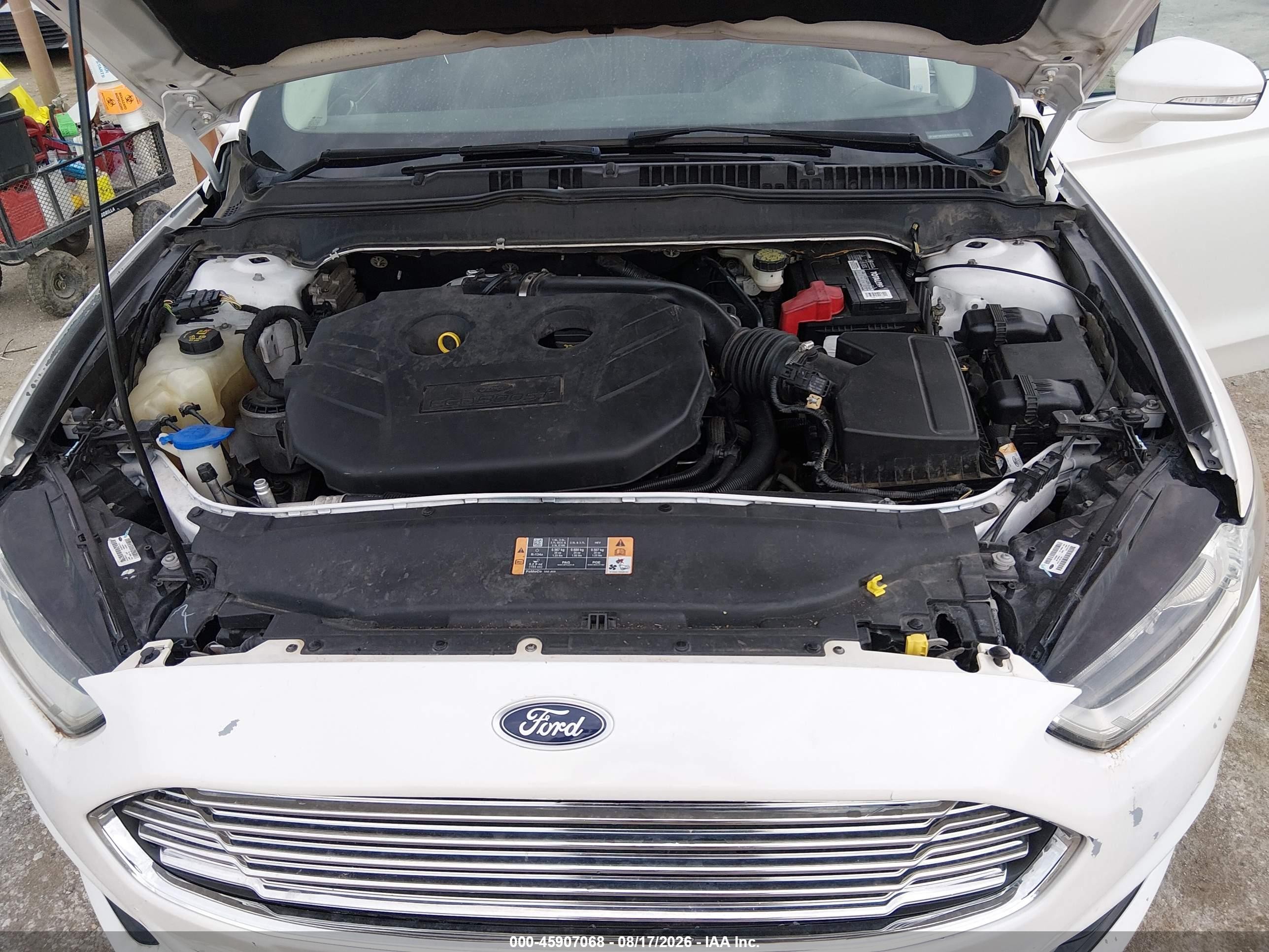 2013 Ford Fusion Titanium White vin: 3FA6P0K93DR267310