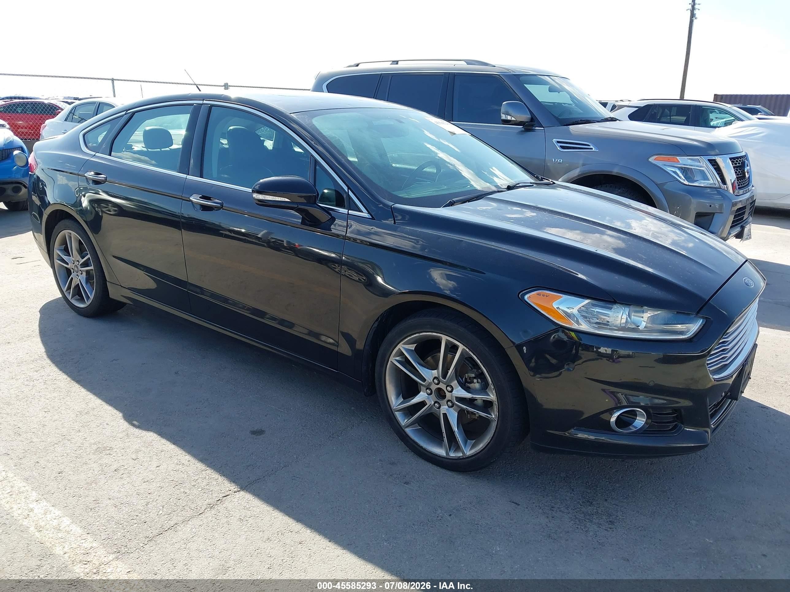 2013 Ford Fusion Titanium Black vin: 3FA6P0K93DR273186
