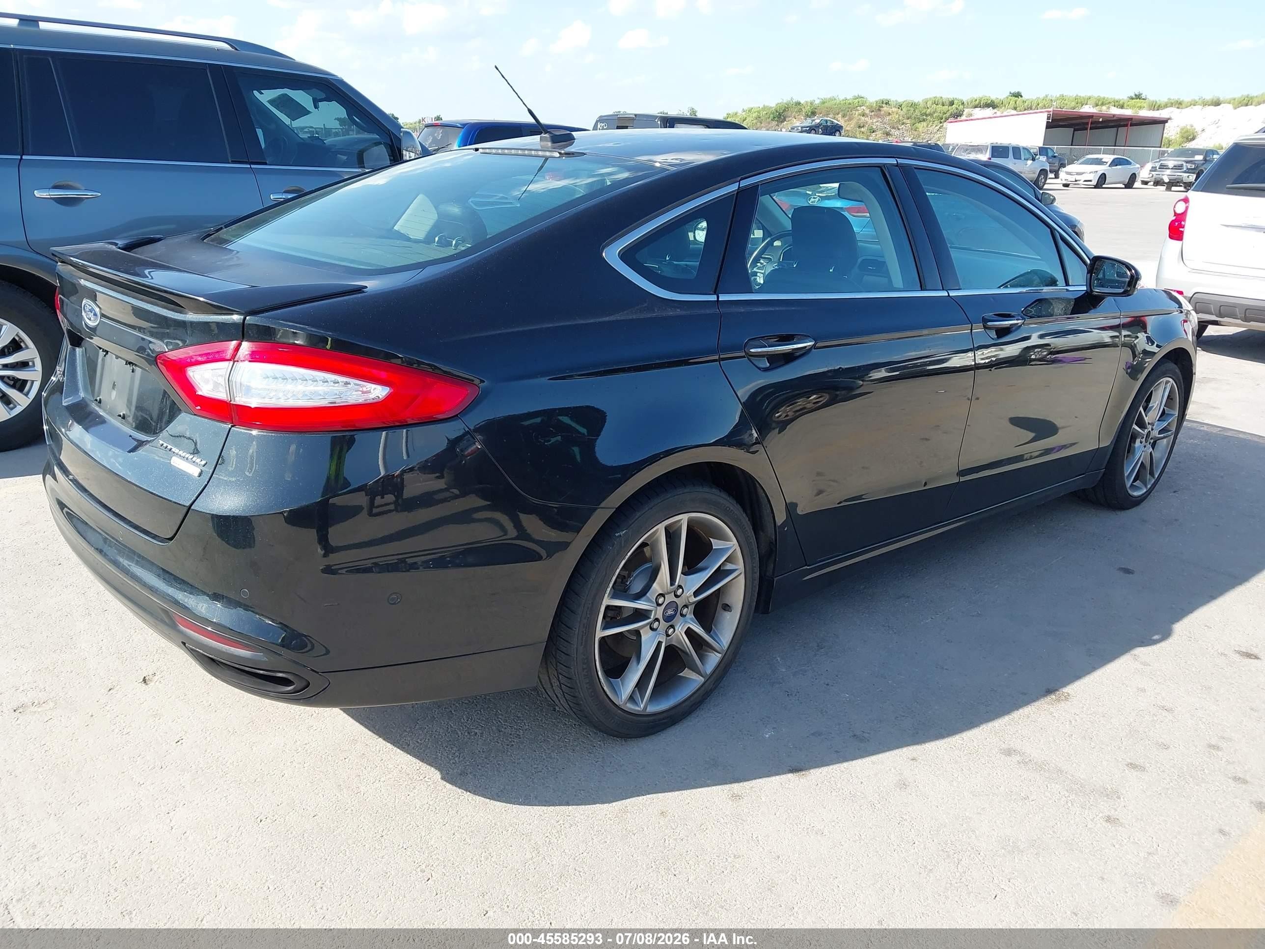 2013 Ford Fusion Titanium Black vin: 3FA6P0K93DR273186