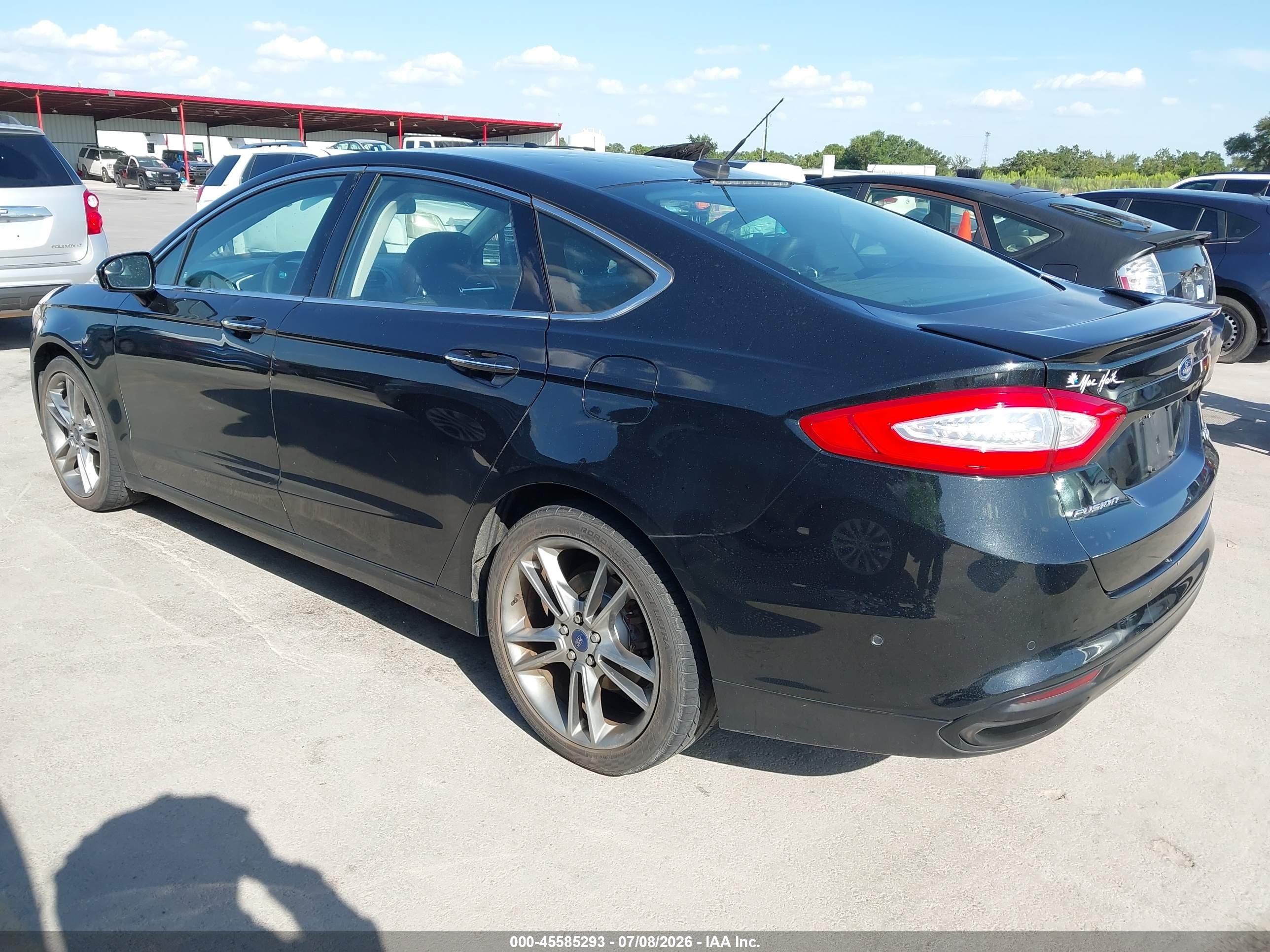 2013 Ford Fusion Titanium Black vin: 3FA6P0K93DR273186