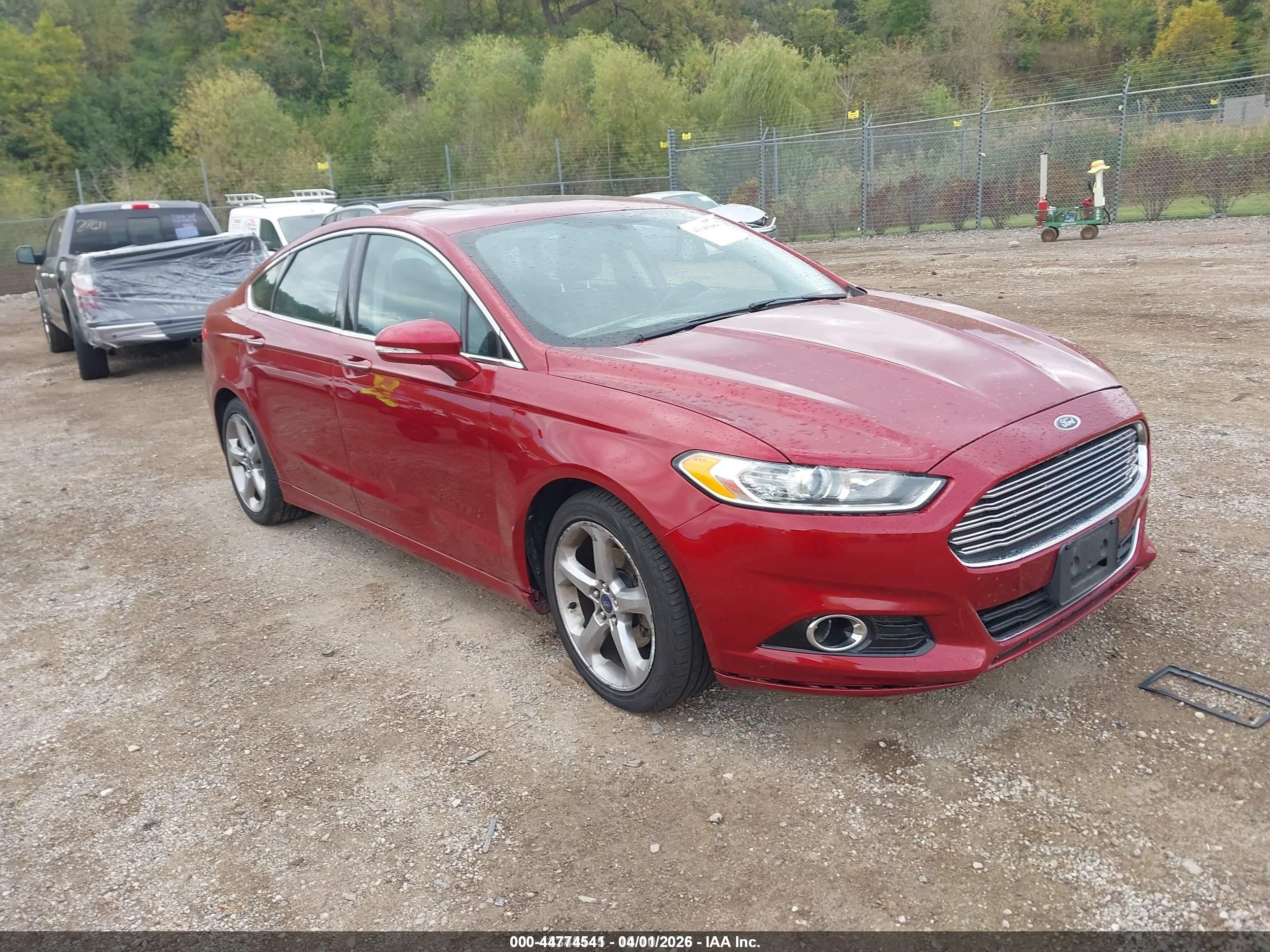 2013 Ford Fusion Titanium Red vin: 3FA6P0K93DR383249