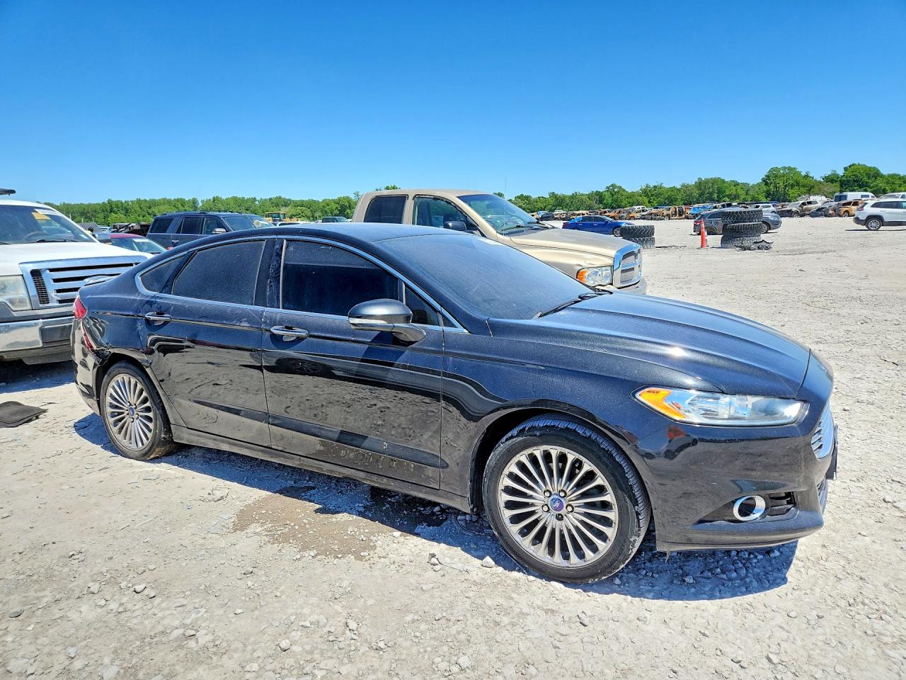 2014 Ford Fusion Titanium Black vin: 3FA6P0K93ER115805