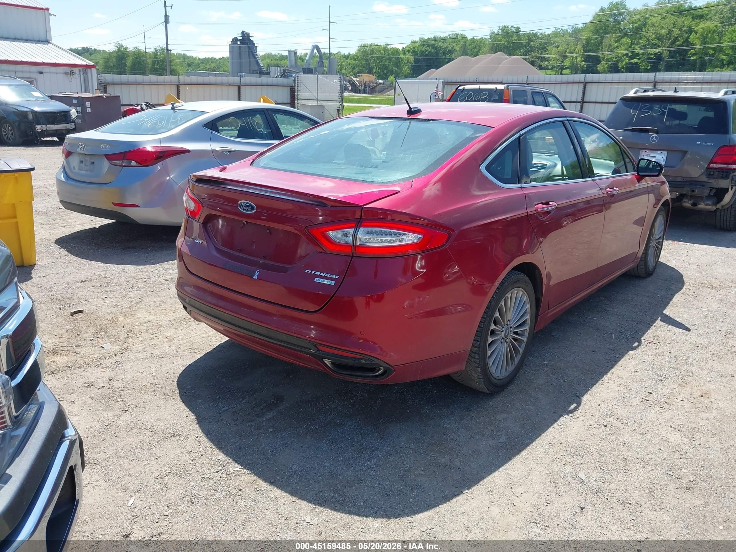 2014 Ford Fusion Titanium Красный vin: 3FA6P0K93ER162476