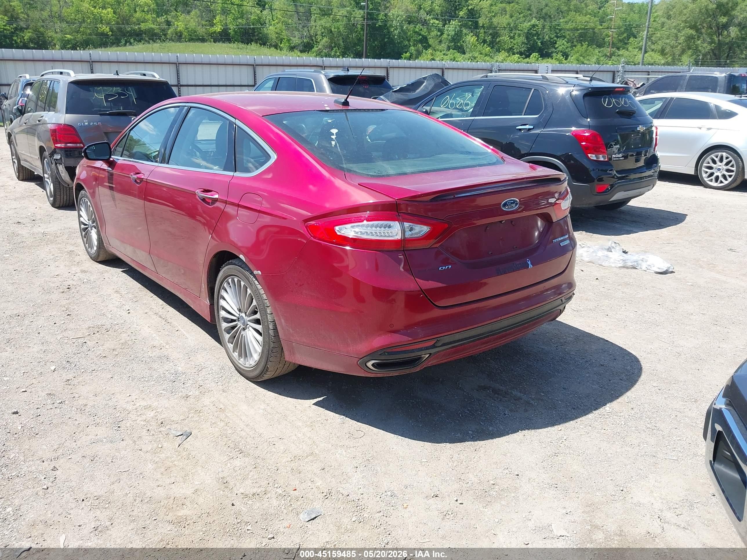 2014 Ford Fusion Titanium Красный vin: 3FA6P0K93ER162476