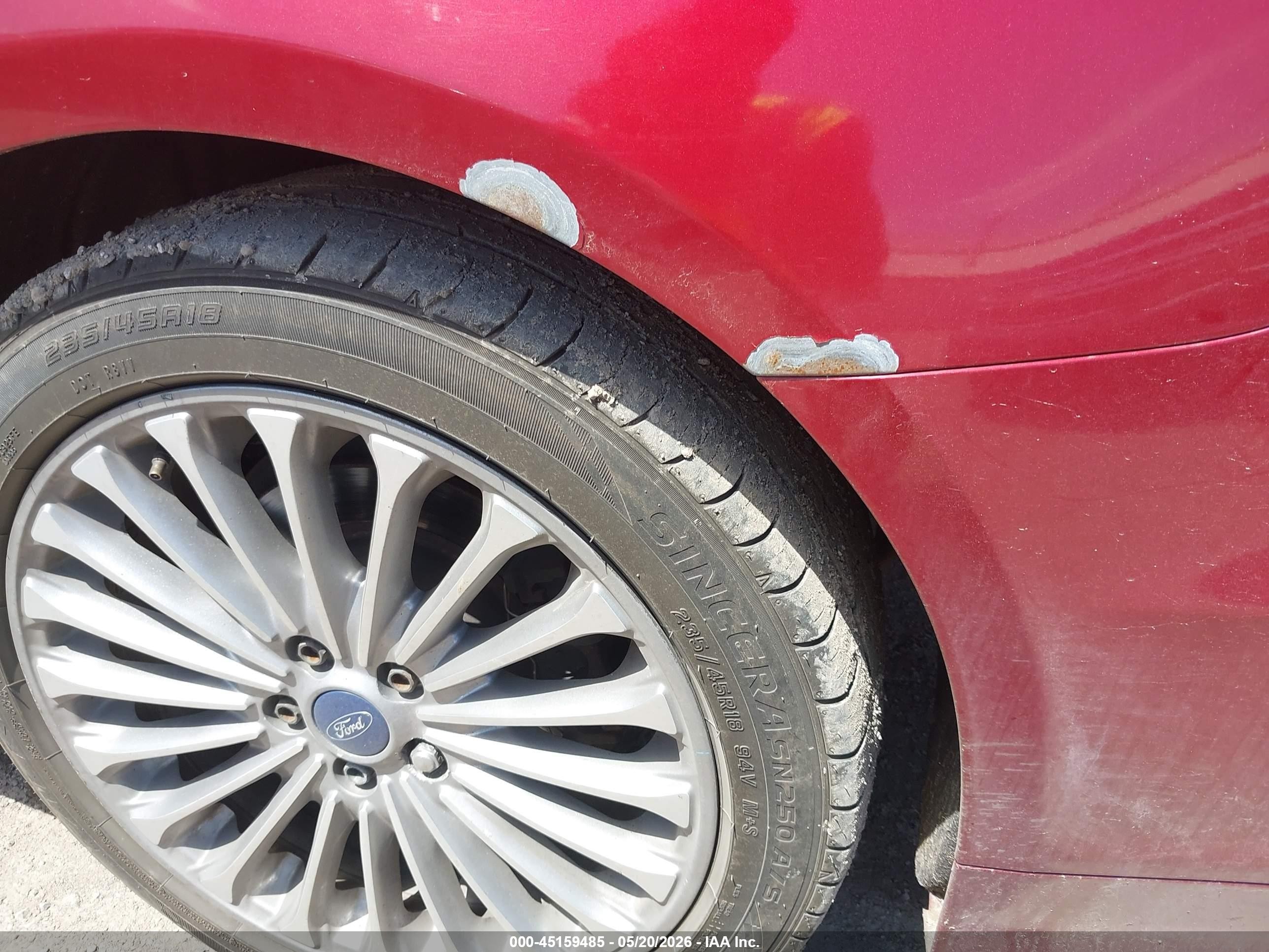 2014 Ford Fusion Titanium Красный vin: 3FA6P0K93ER162476