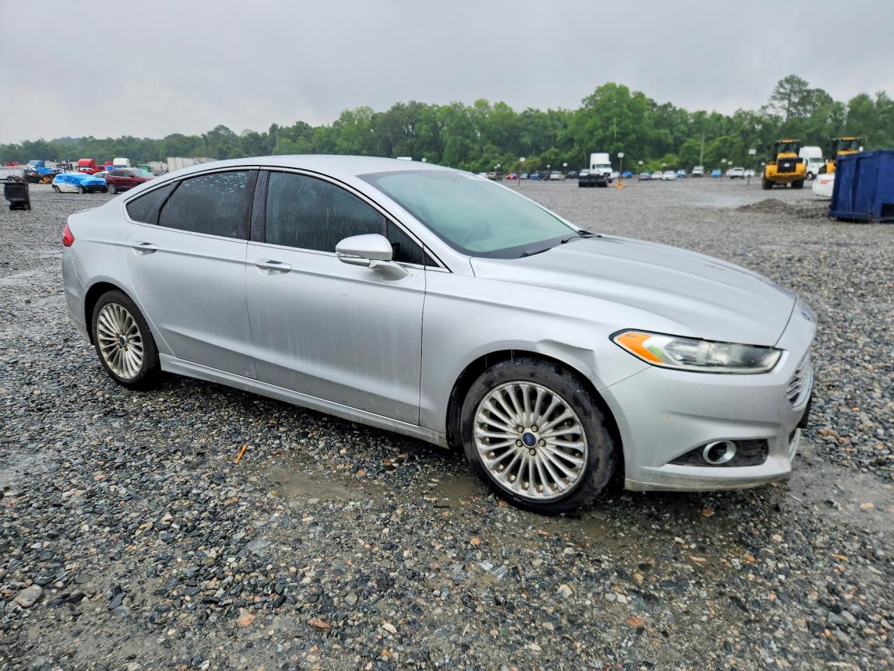 2014 Ford Fusion Titanium Silver vin: 3FA6P0K93ER243560