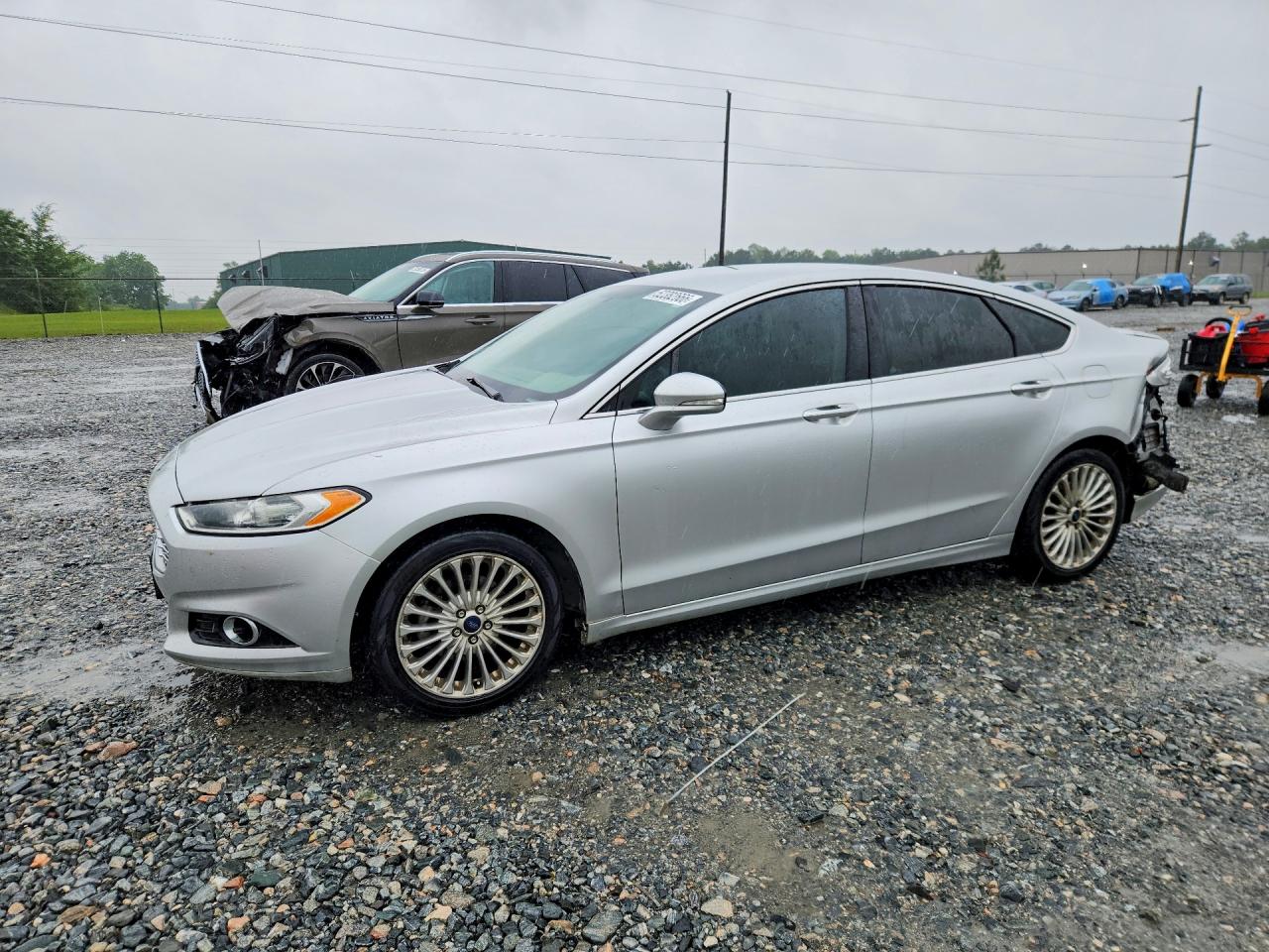 2014 Ford Fusion Titanium Silver vin: 3FA6P0K93ER243560