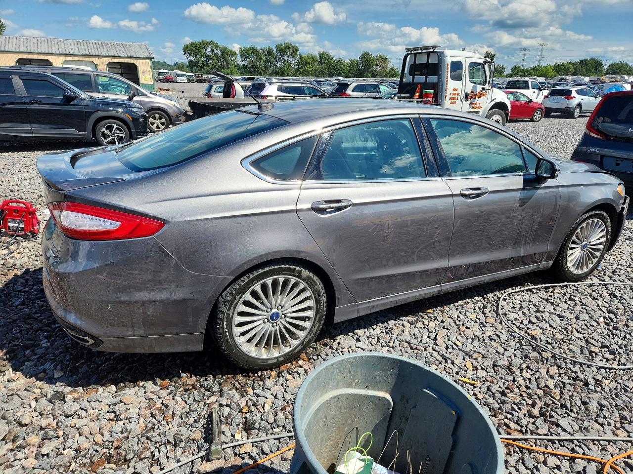 2014 Ford Fusion Titanium Gray vin: 3FA6P0K93ER305006