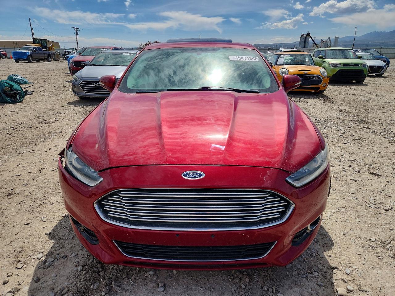 2014 Ford Fusion Titanium Красный vin: 3FA6P0K93ER355873