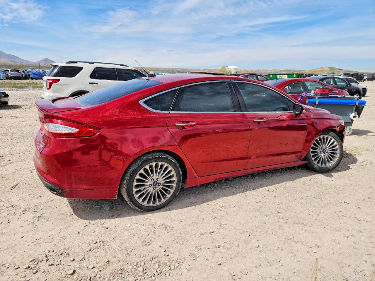 2014 Ford Fusion Titanium Красный vin: 3FA6P0K93ER355873