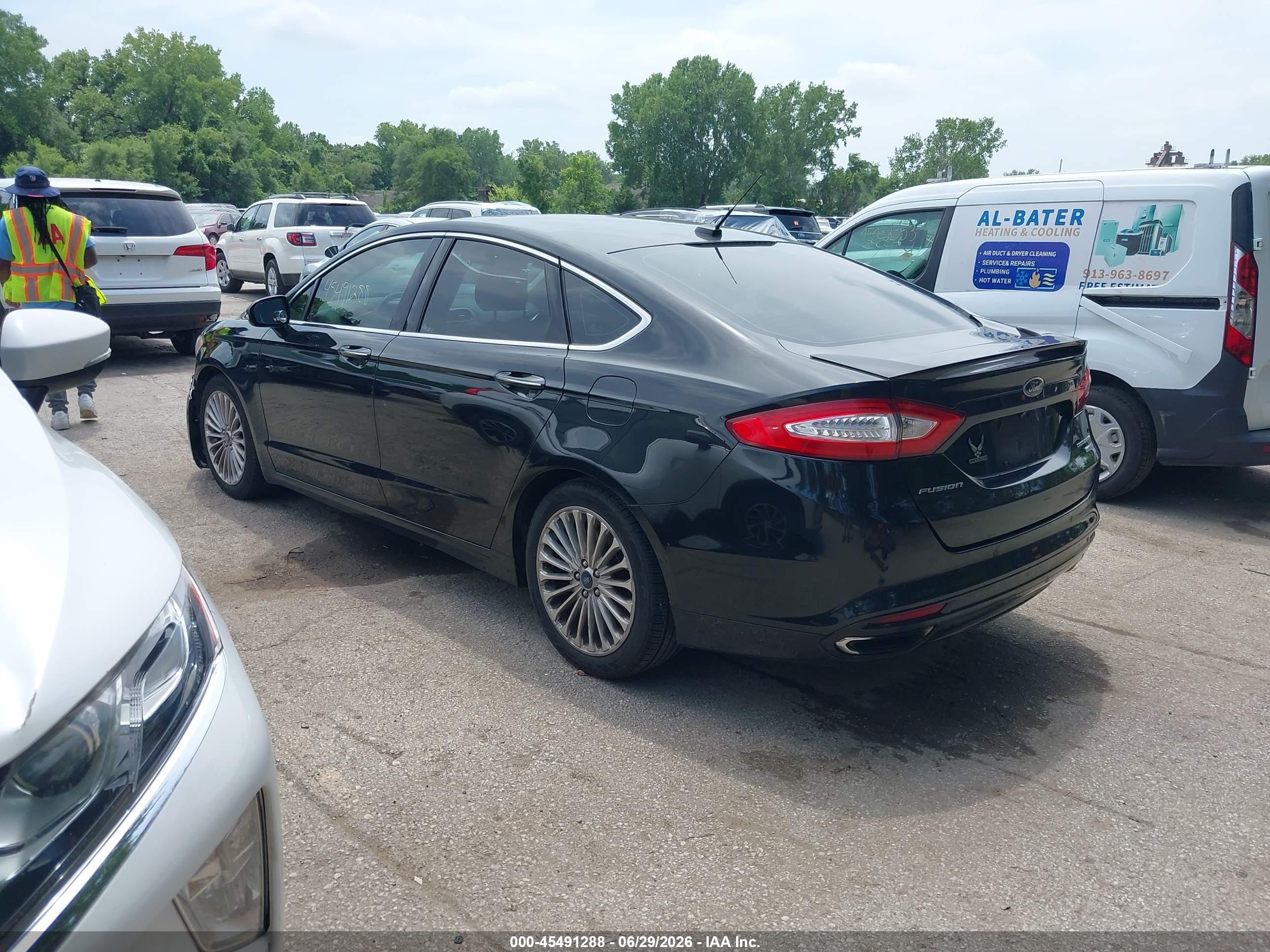 2014 Ford Fusion Titanium Black vin: 3FA6P0K93ER375234