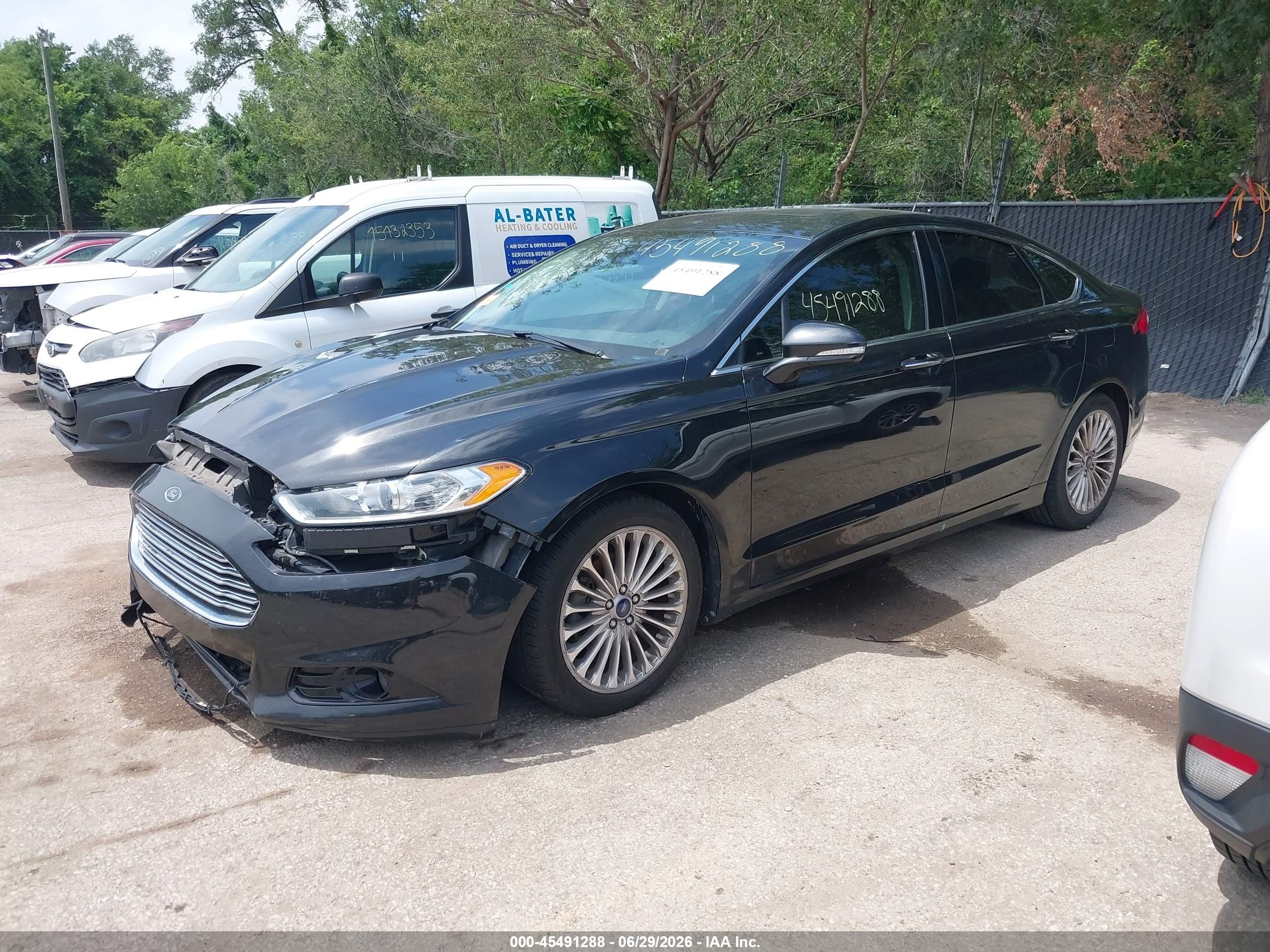 2014 Ford Fusion Titanium Black vin: 3FA6P0K93ER375234