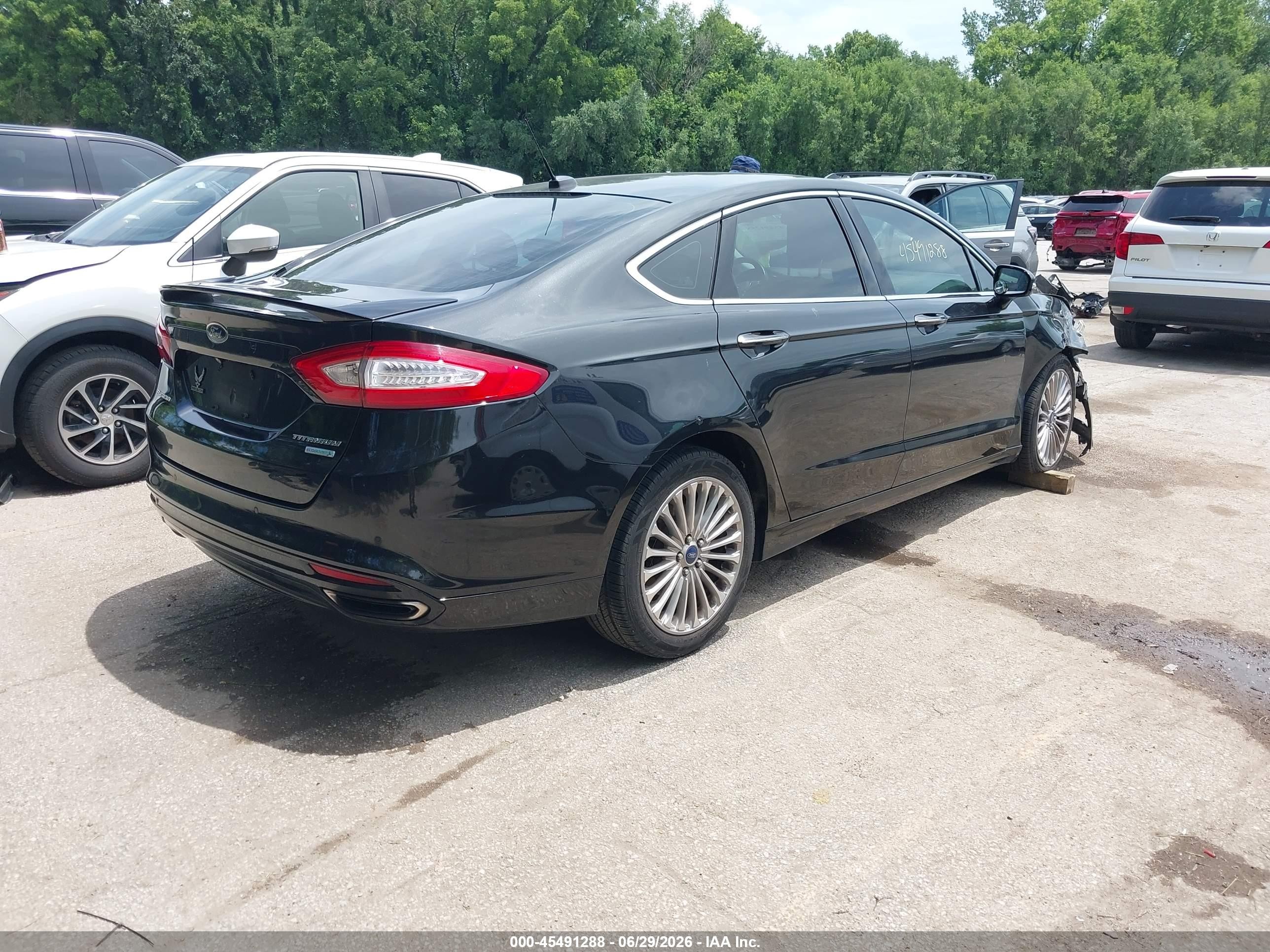2014 Ford Fusion Titanium Black vin: 3FA6P0K93ER375234