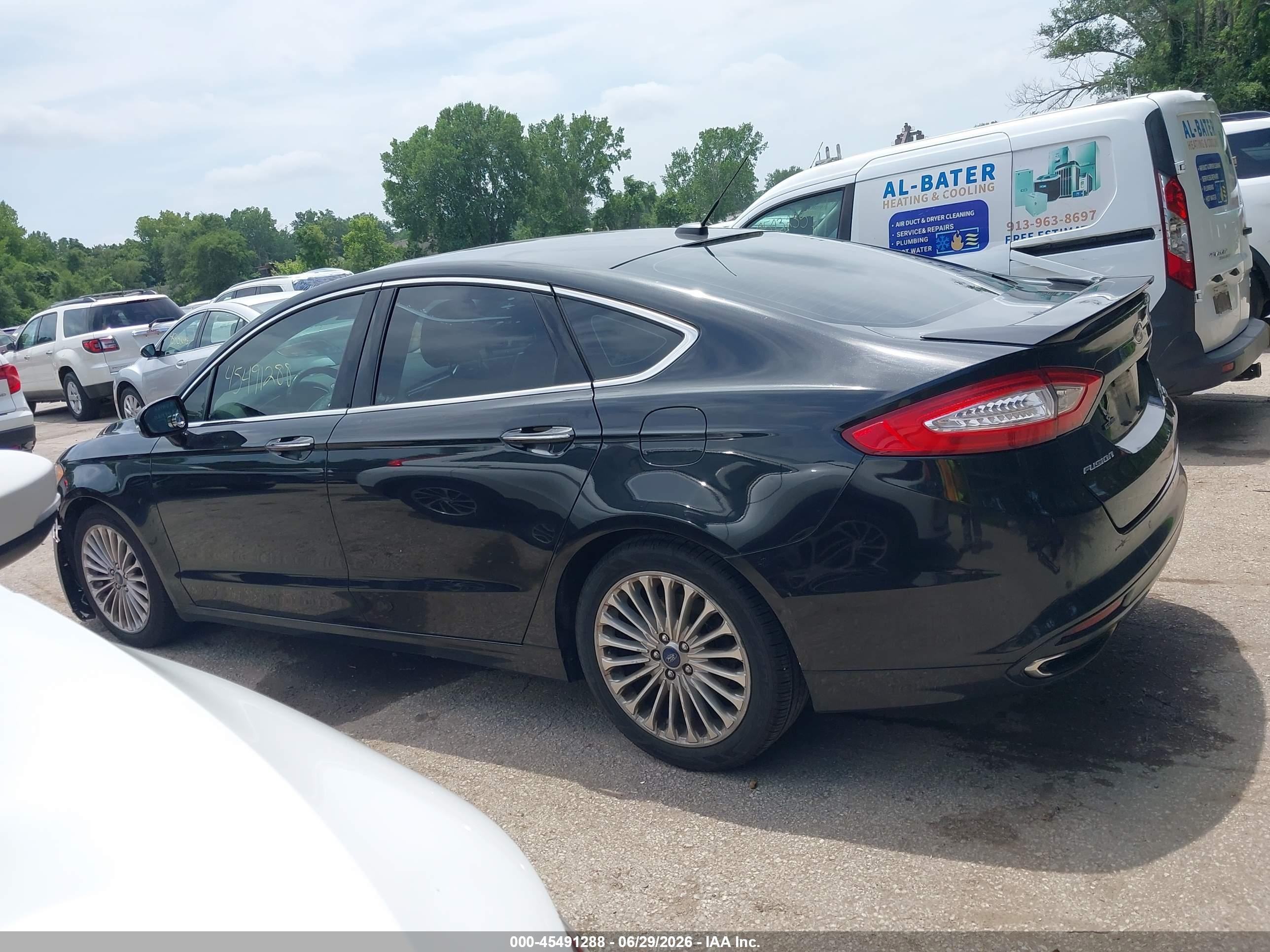 2014 Ford Fusion Titanium Black vin: 3FA6P0K93ER375234
