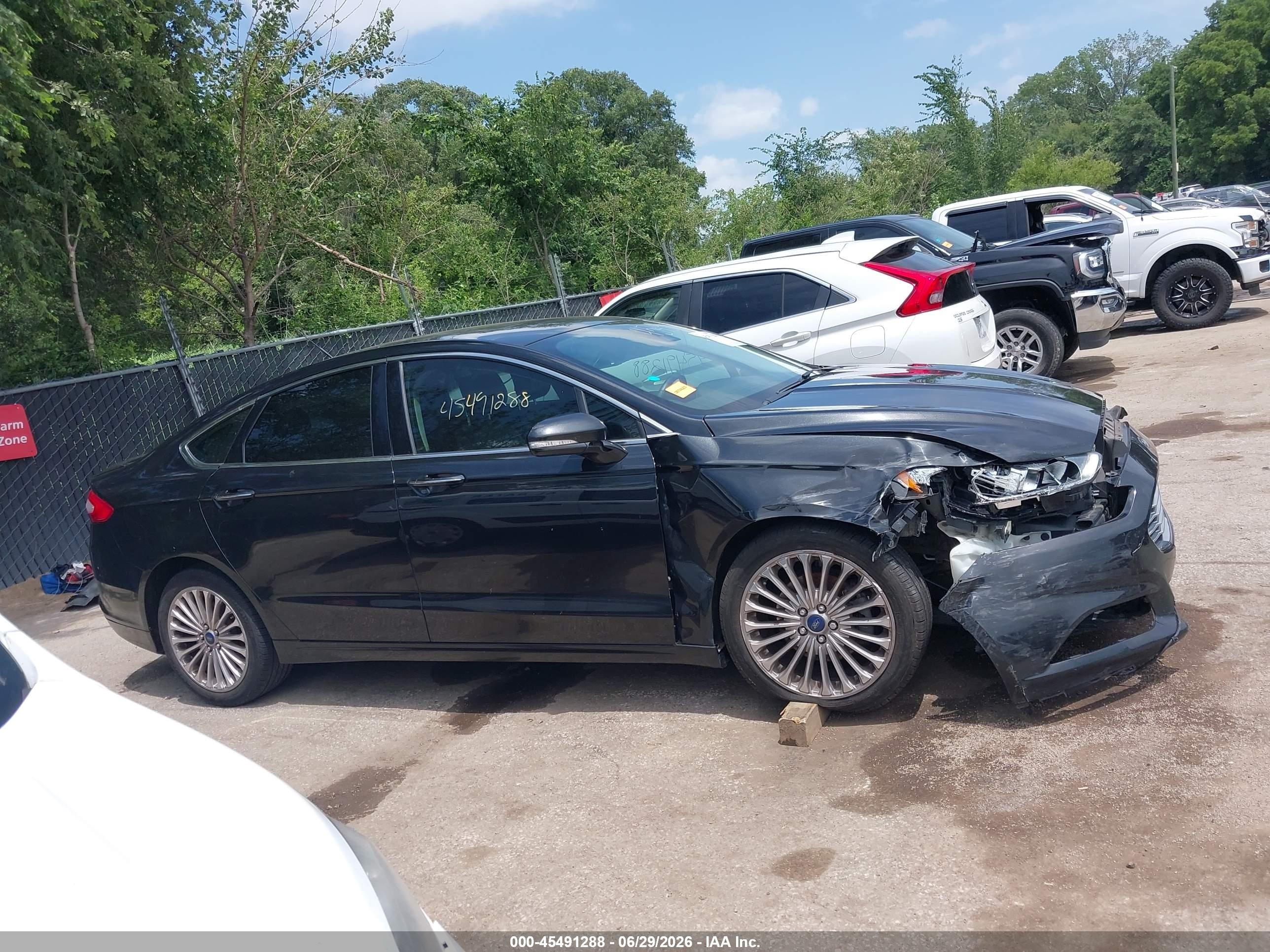 2014 Ford Fusion Titanium Black vin: 3FA6P0K93ER375234