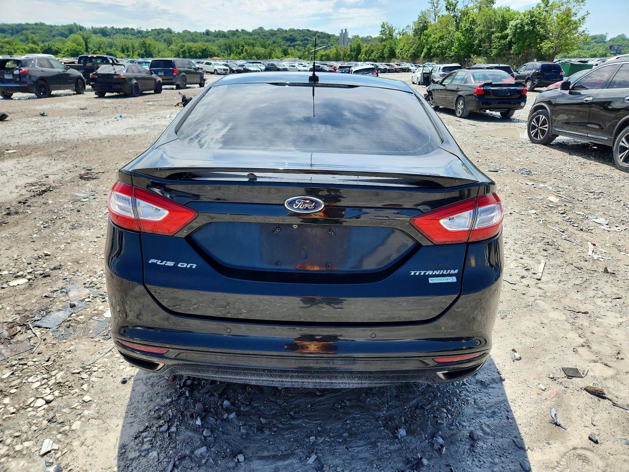 2014 Ford Fusion Titanium Black vin: 3FA6P0K93ER380451