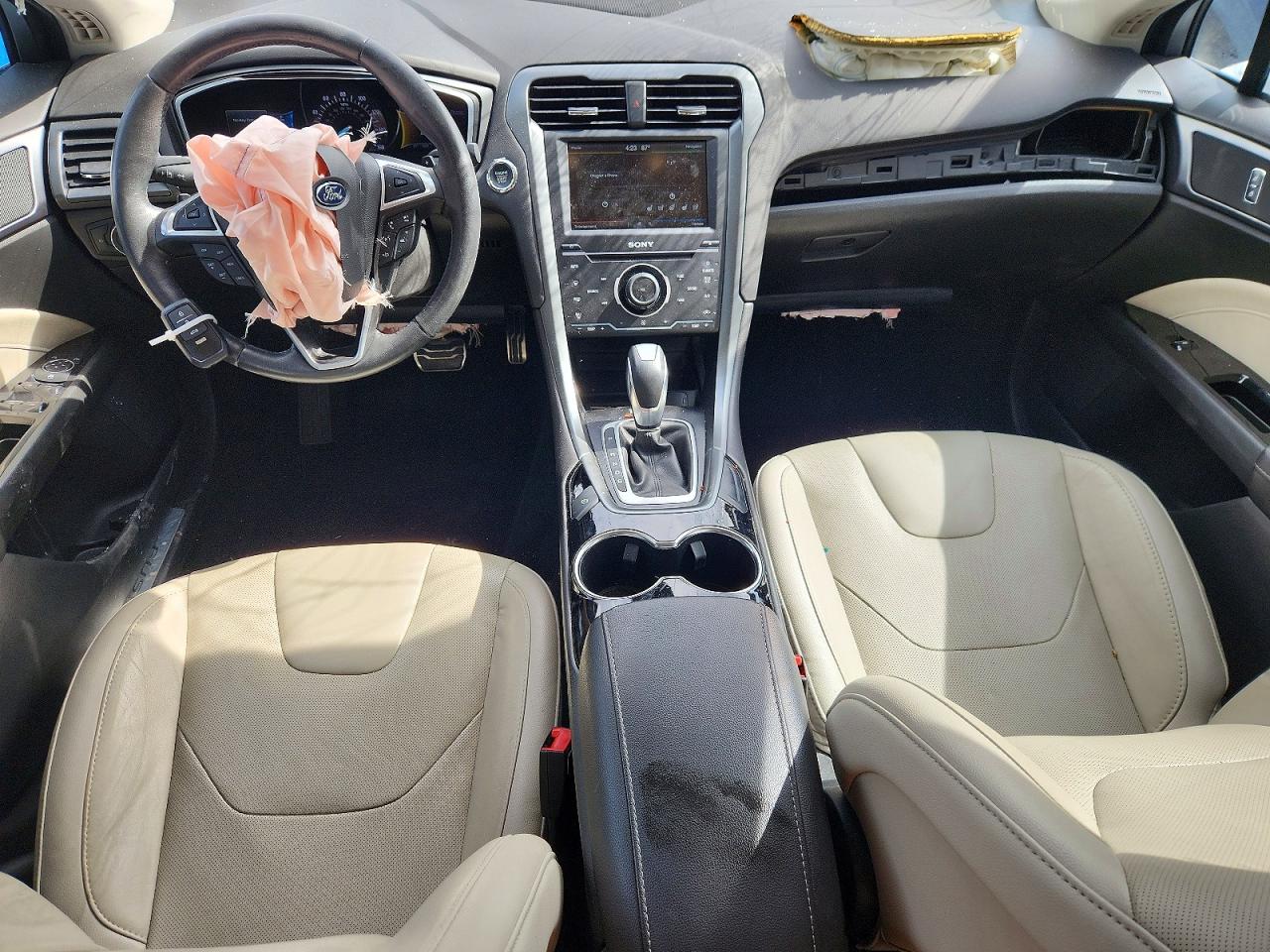 2014 Ford Fusion Titanium White vin: 3FA6P0K93ER387447