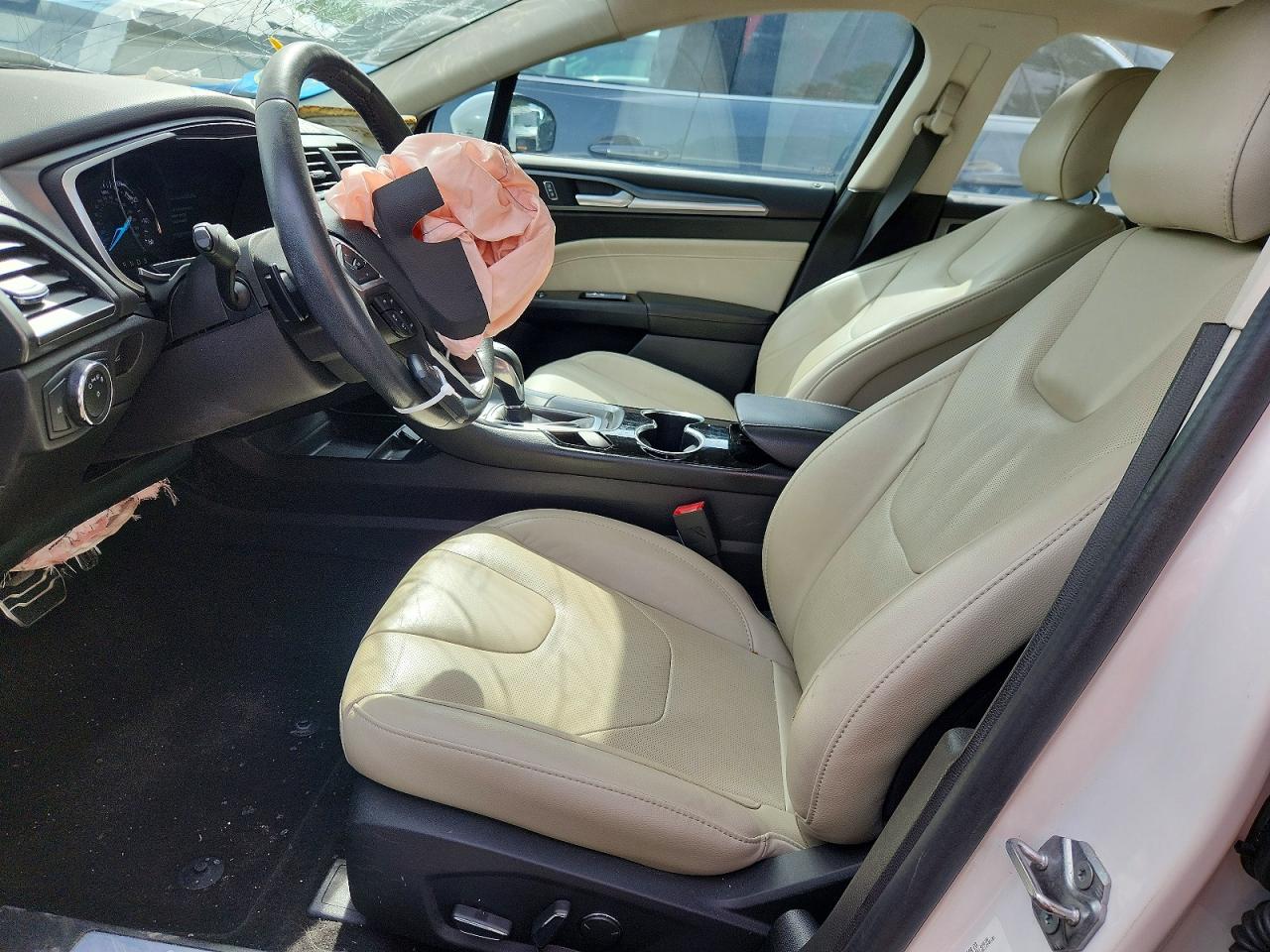 2014 Ford Fusion Titanium White vin: 3FA6P0K93ER387447