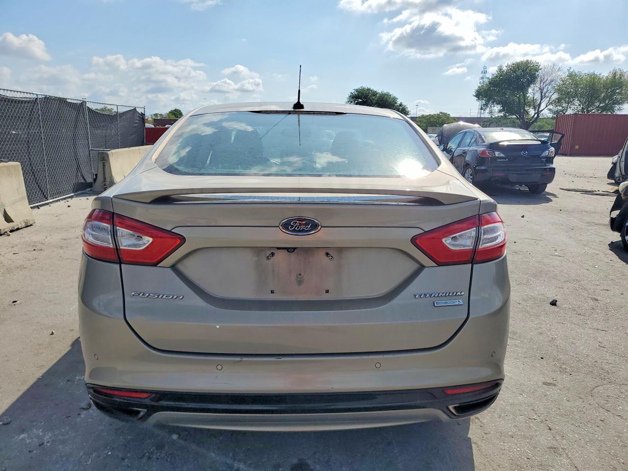 2015 Ford Fusion Titanium Beige vin: 3FA6P0K93FR107897