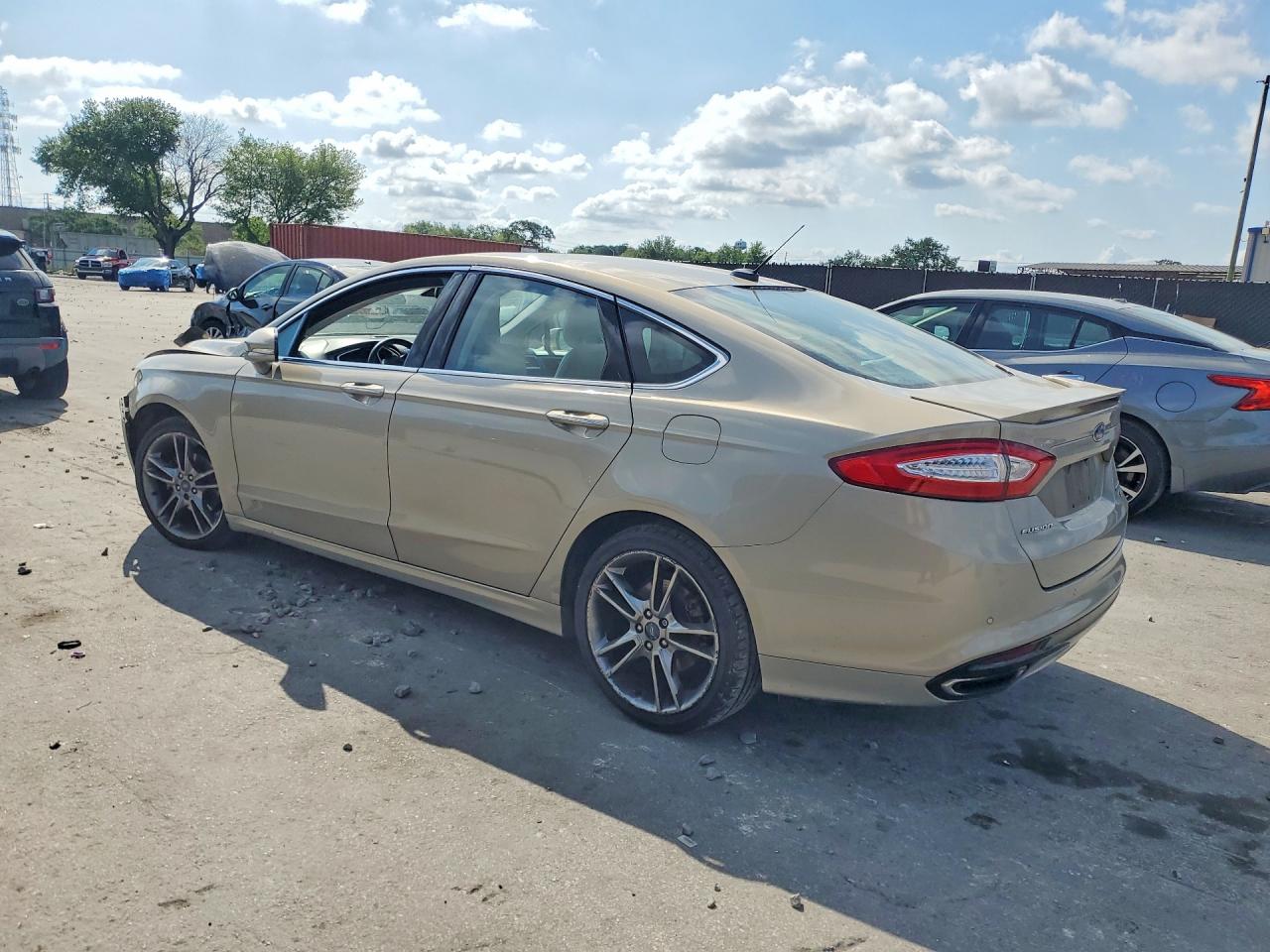 2015 Ford Fusion Titanium Beige vin: 3FA6P0K93FR107897