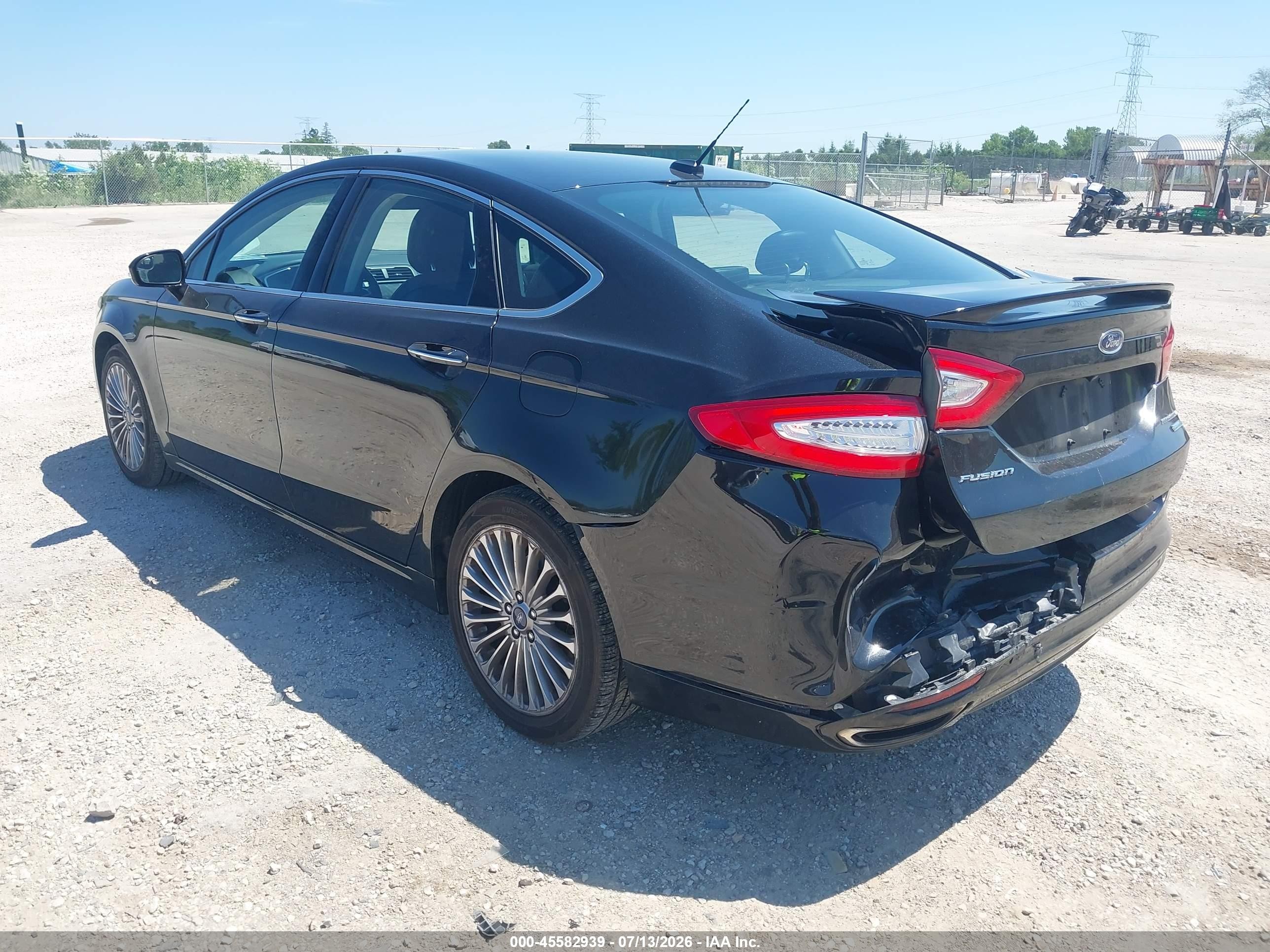 2015 Ford Fusion Titanium Black vin: 3FA6P0K93FR138387