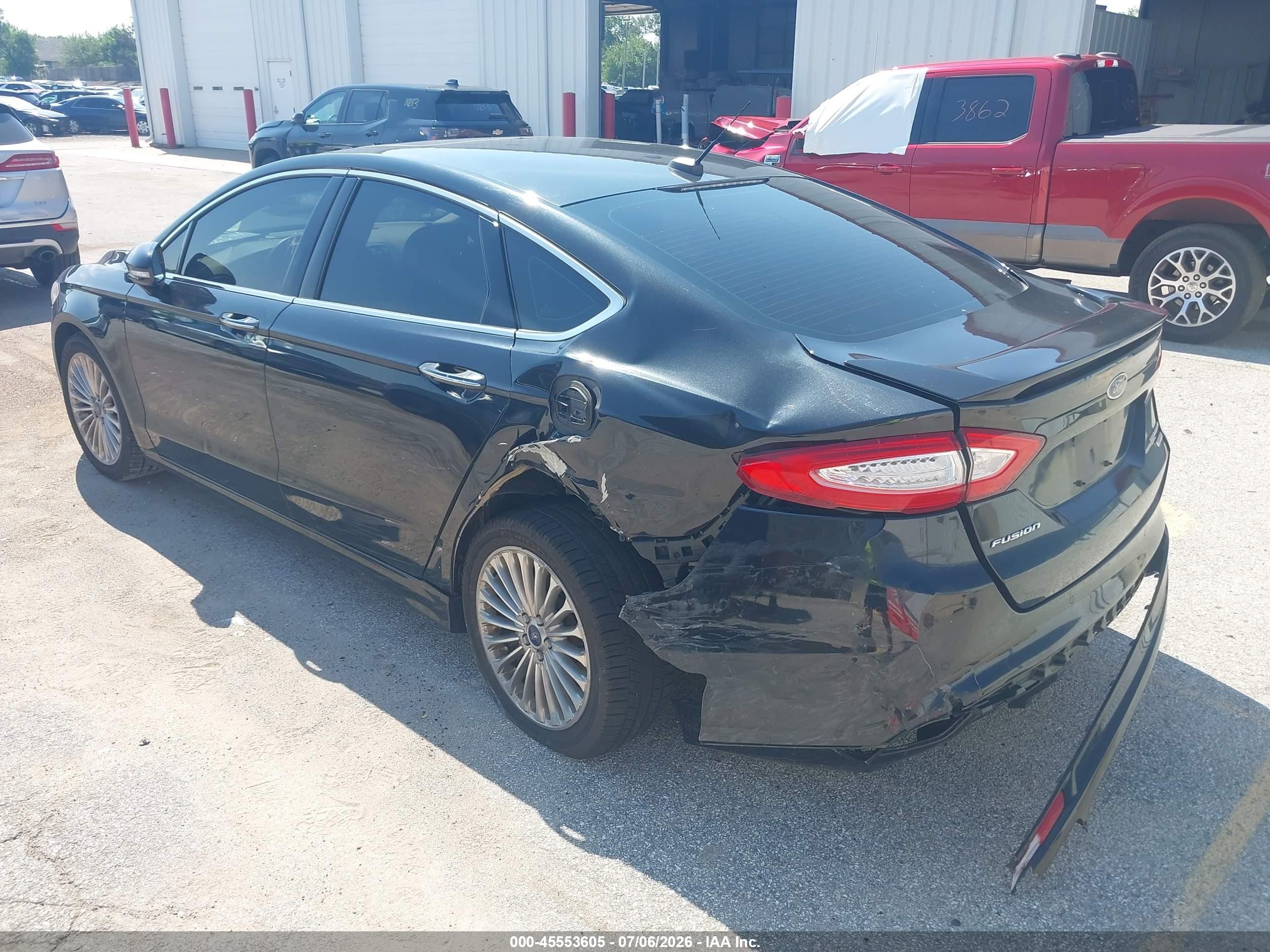 2015 Ford Fusion Titanium Черный vin: 3FA6P0K93FR181384