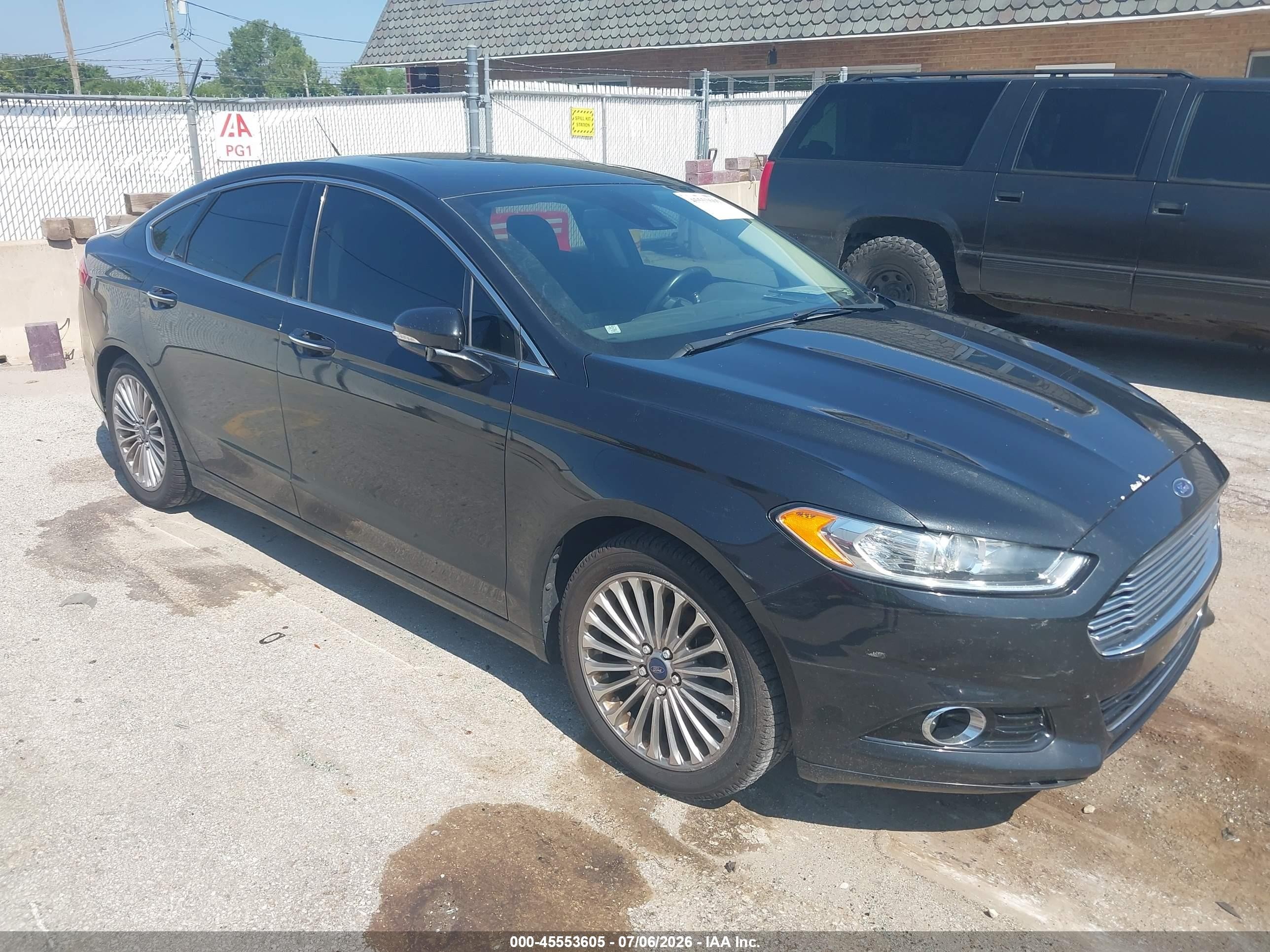 2015 Ford Fusion Titanium Черный vin: 3FA6P0K93FR181384