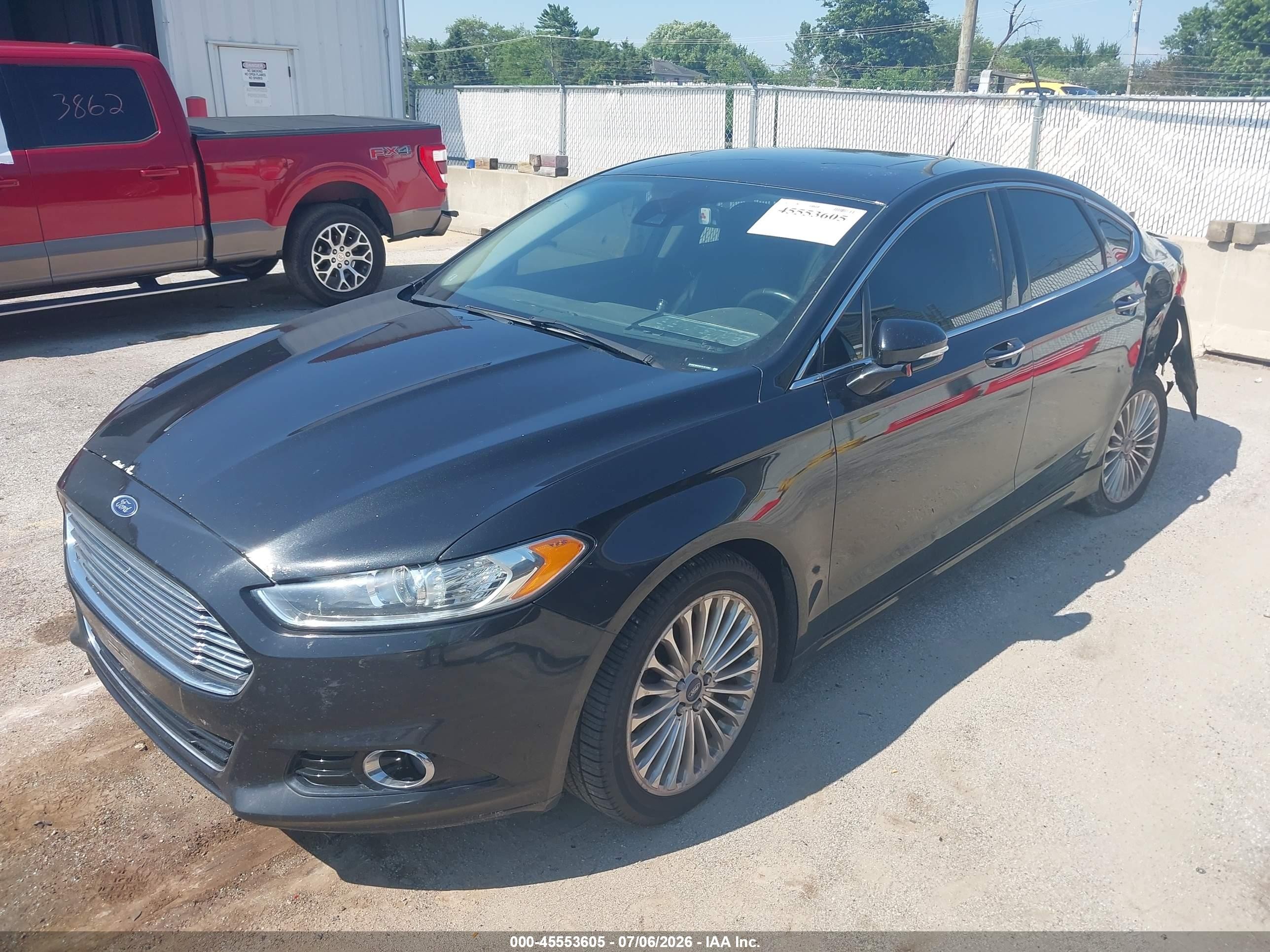 2015 Ford Fusion Titanium Черный vin: 3FA6P0K93FR181384