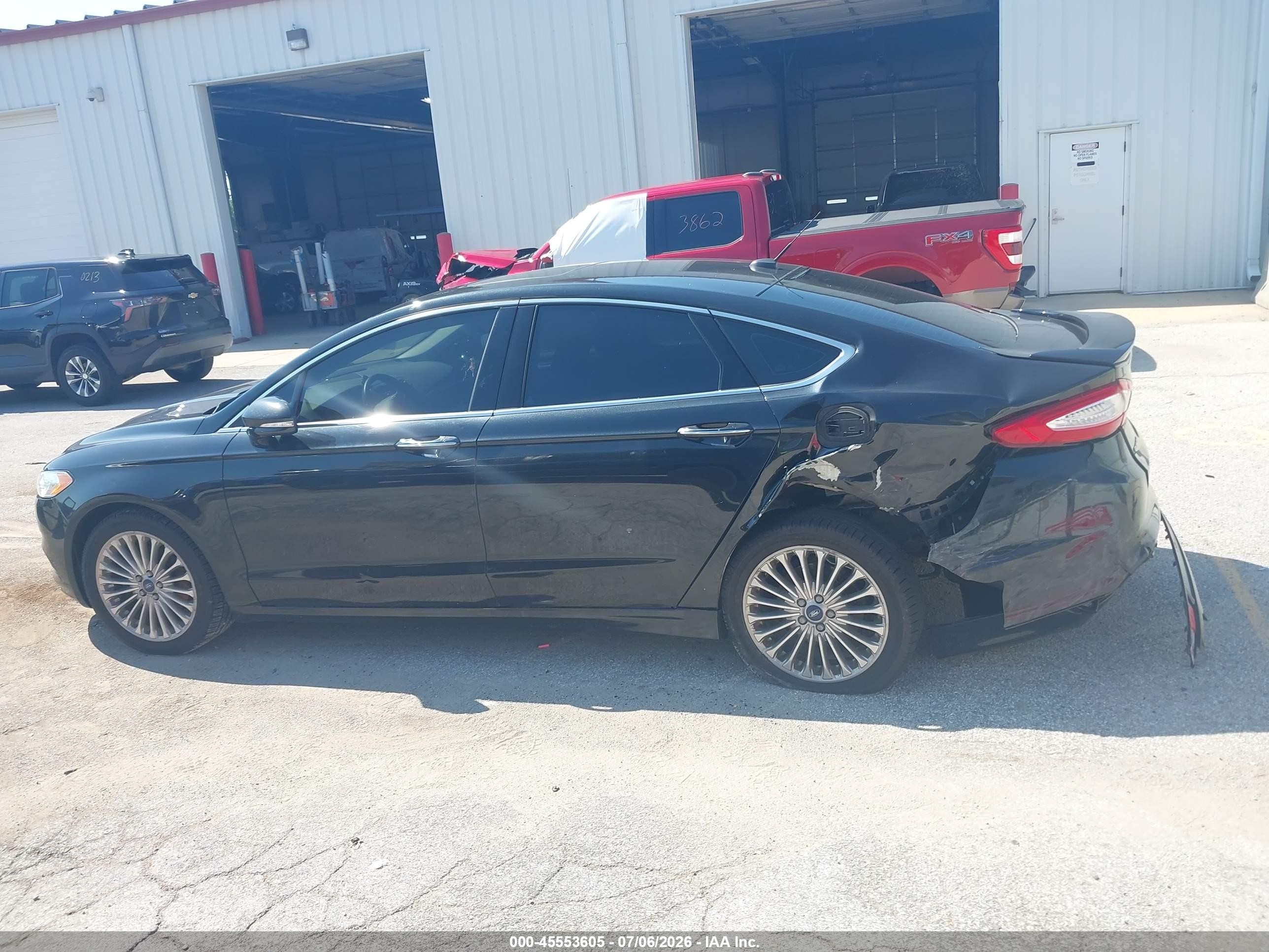 2015 Ford Fusion Titanium Черный vin: 3FA6P0K93FR181384