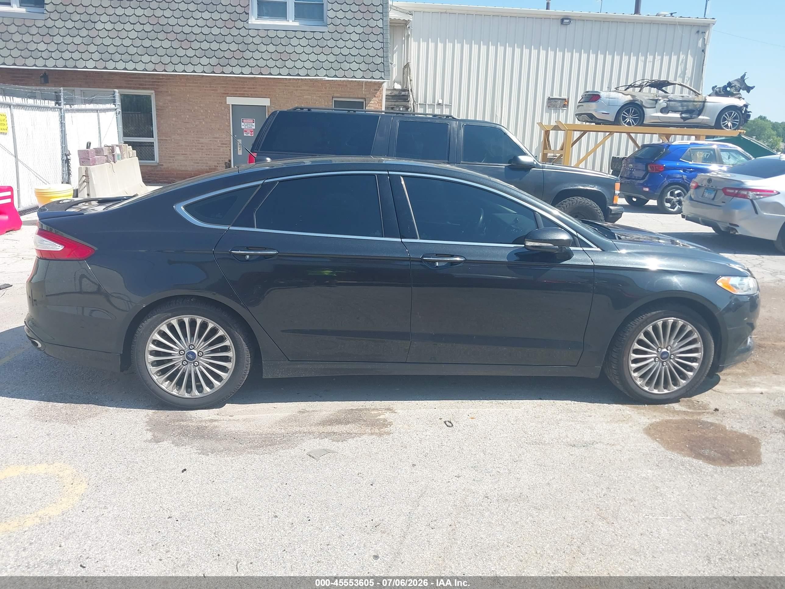 2015 Ford Fusion Titanium Черный vin: 3FA6P0K93FR181384