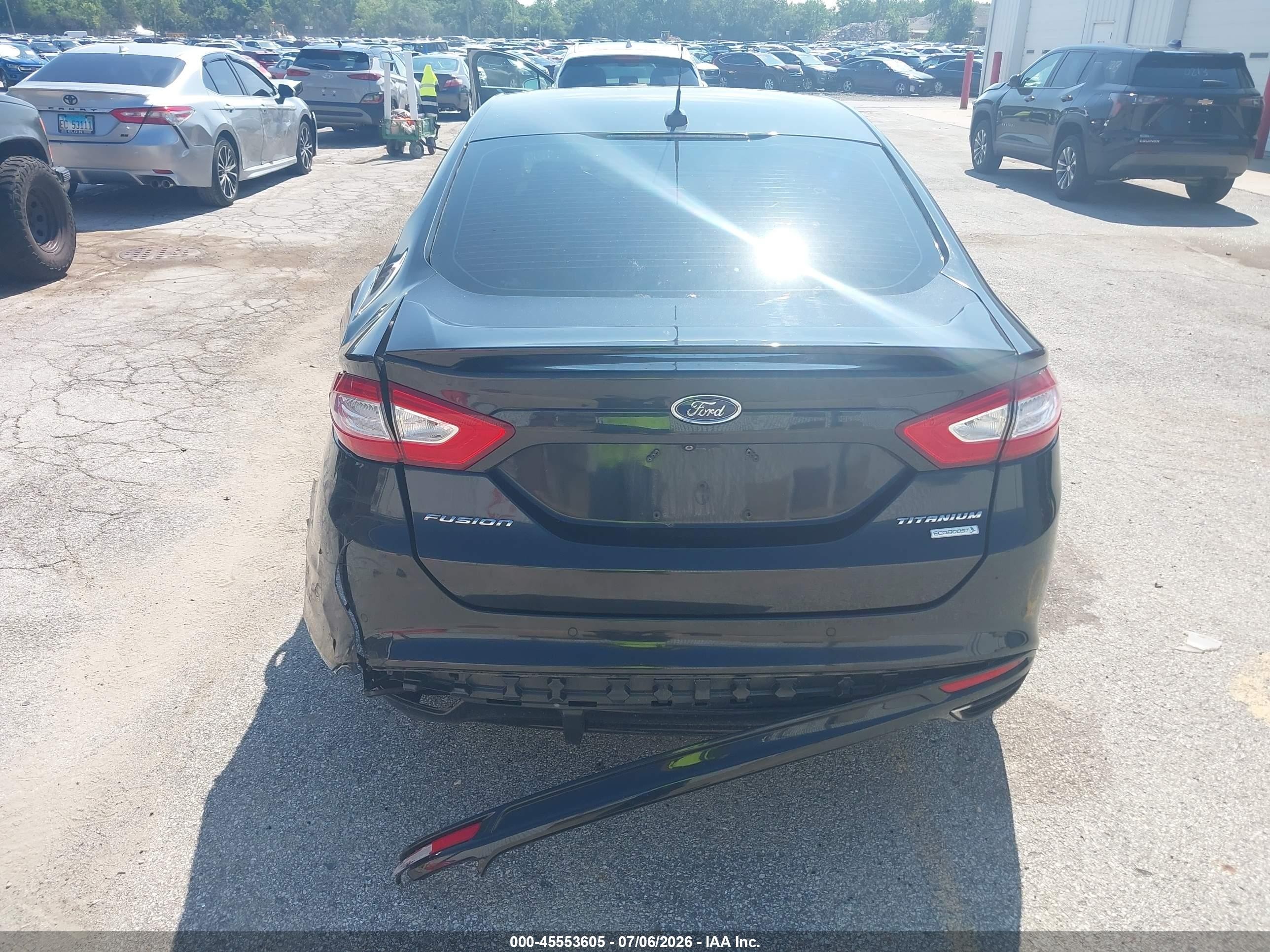 2015 Ford Fusion Titanium Черный vin: 3FA6P0K93FR181384