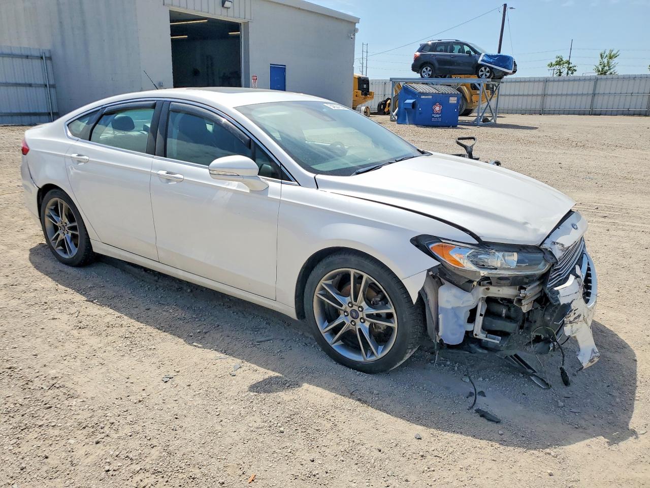 2015 Ford Fusion Titanium White vin: 3FA6P0K93FR252258