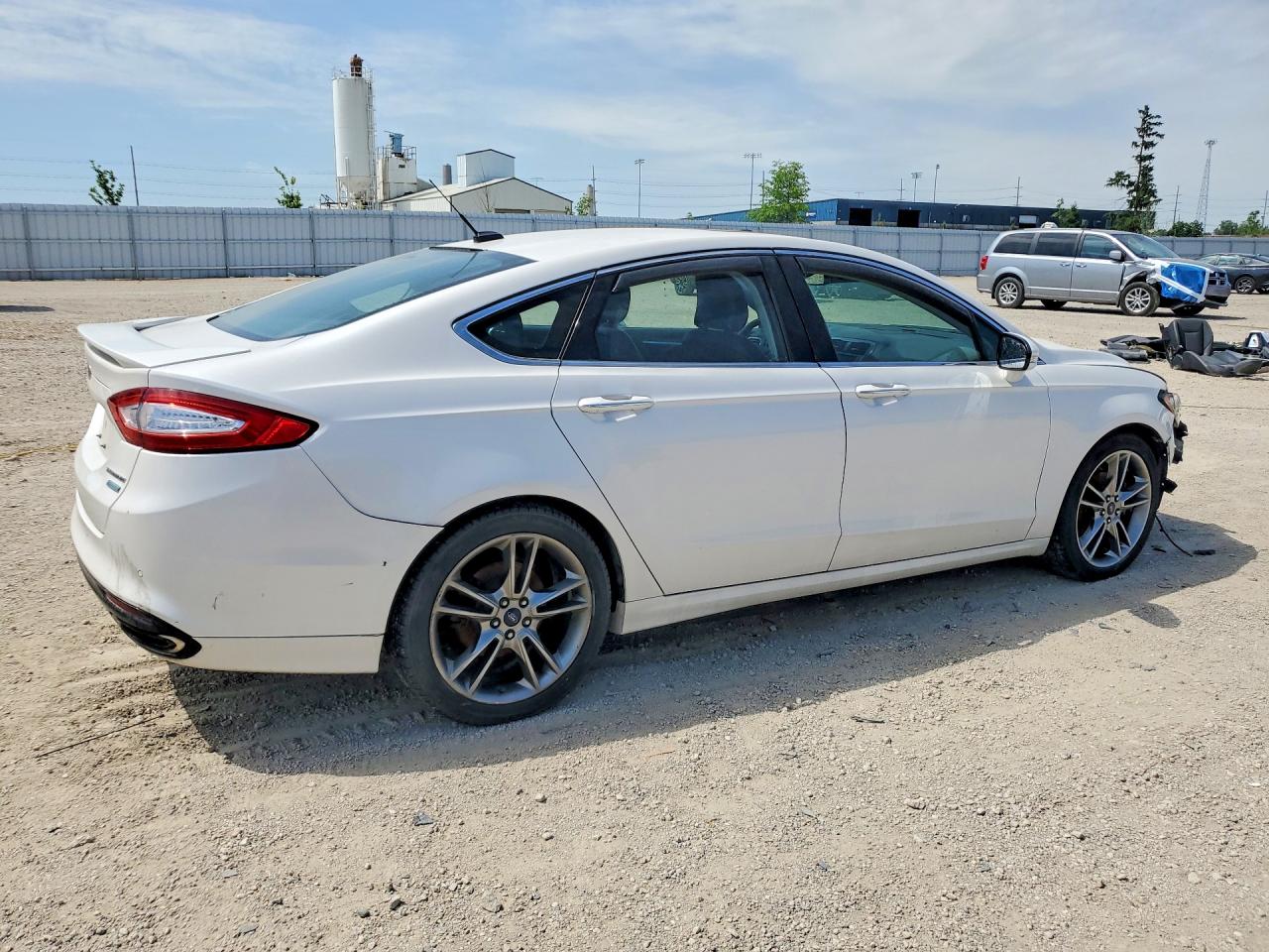 2015 Ford Fusion Titanium White vin: 3FA6P0K93FR252258