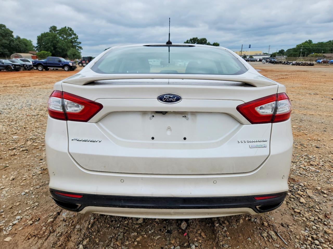 2015 Ford Fusion Titanium White vin: 3FA6P0K93FR287737