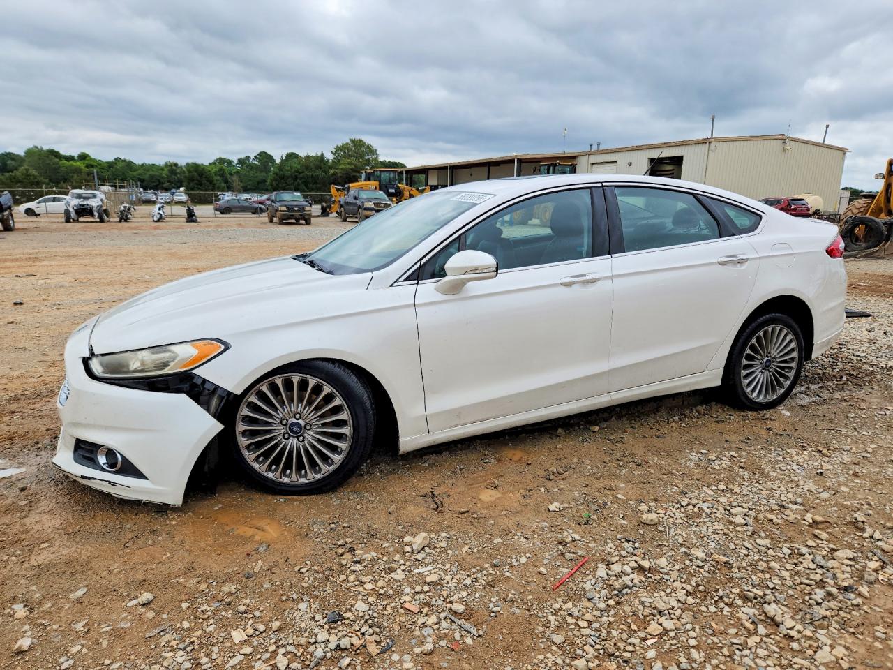 2015 Ford Fusion Titanium Белый vin: 3FA6P0K93FR287737