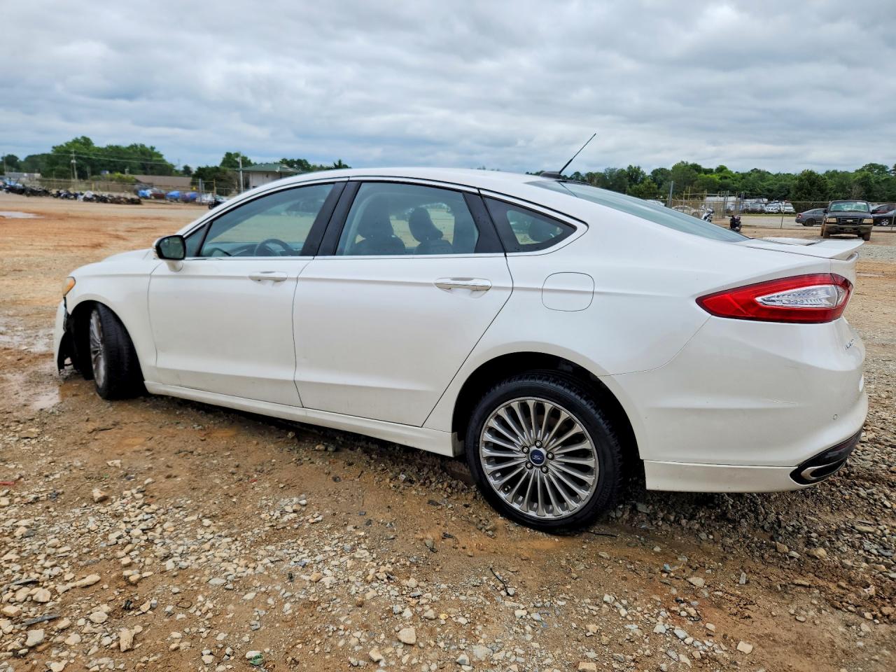 2015 Ford Fusion Titanium White vin: 3FA6P0K93FR287737